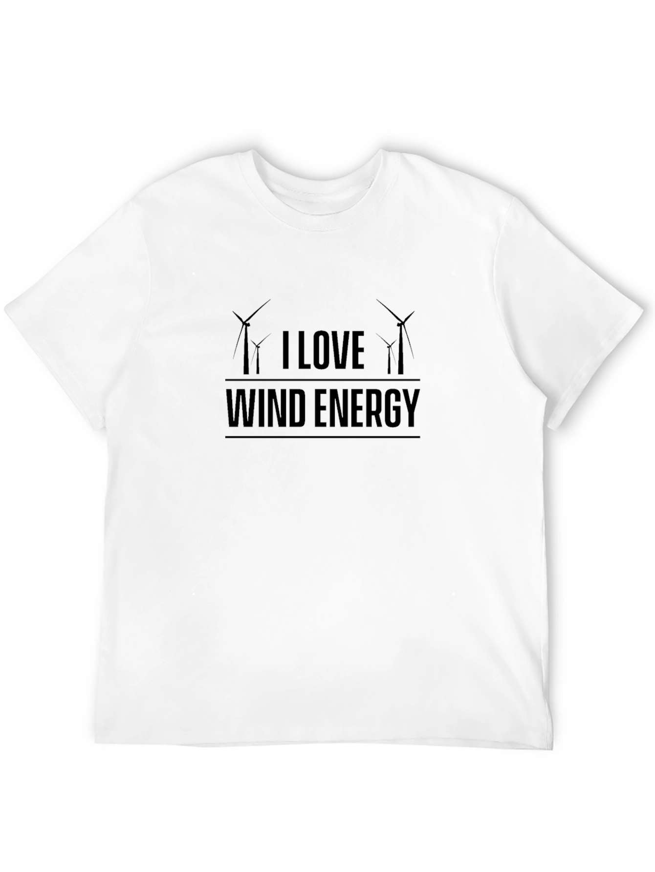 I Love Wind Energy T-Shirt - Black