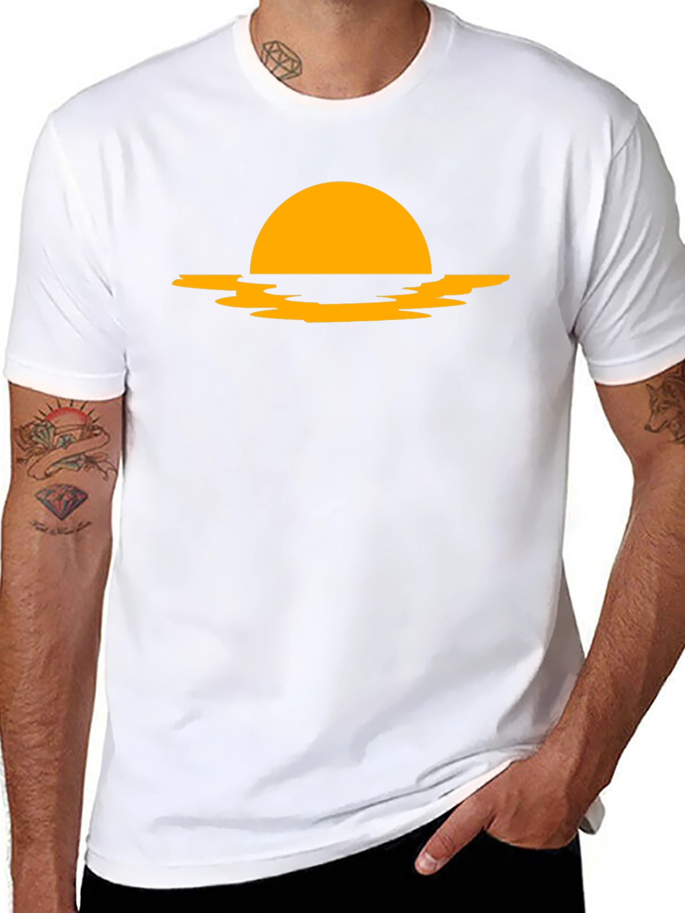 Sunset Silhouette Black Tee