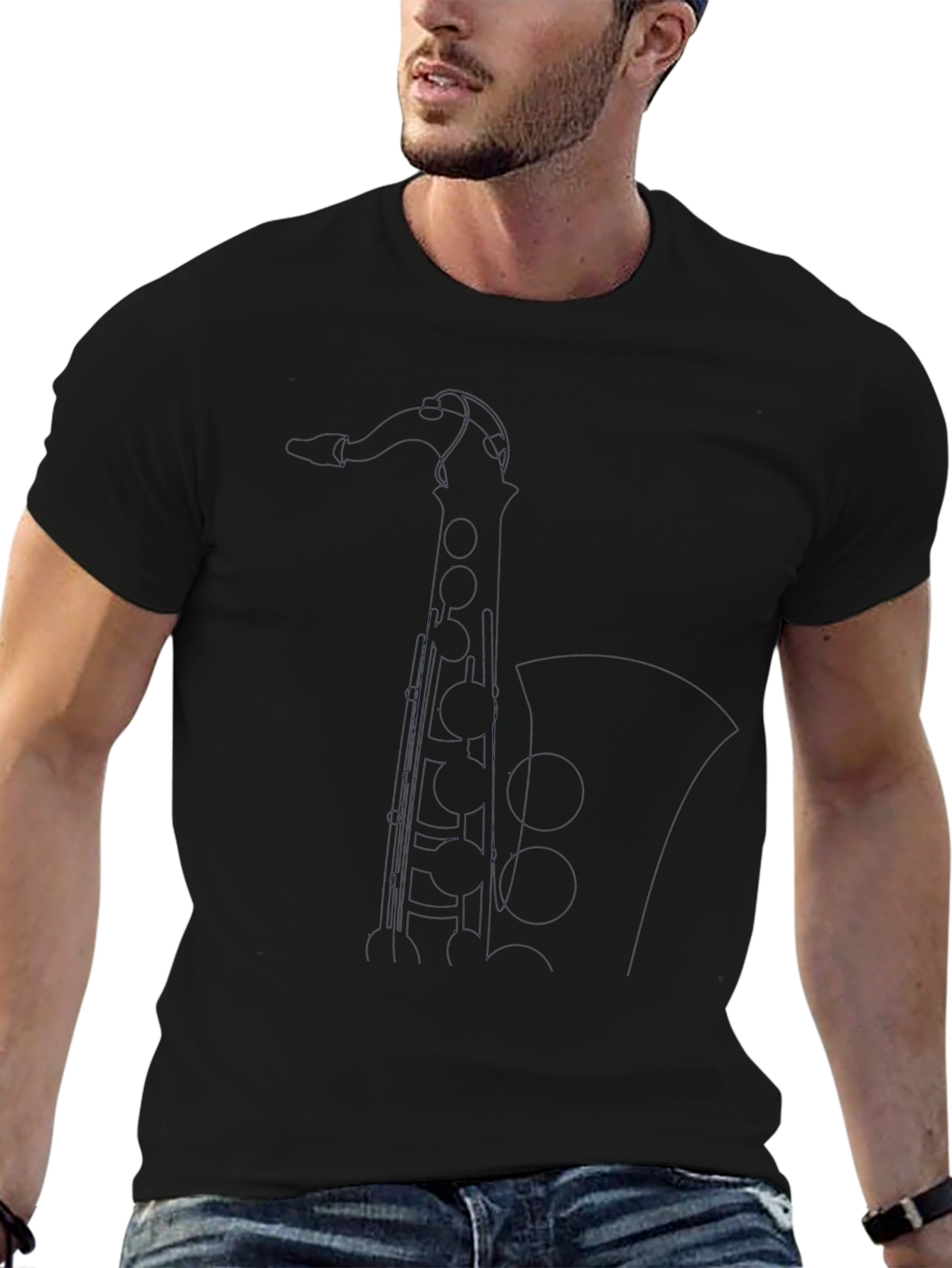 Classic Black Crew Neck T-Shirt - Mens Casual Wear