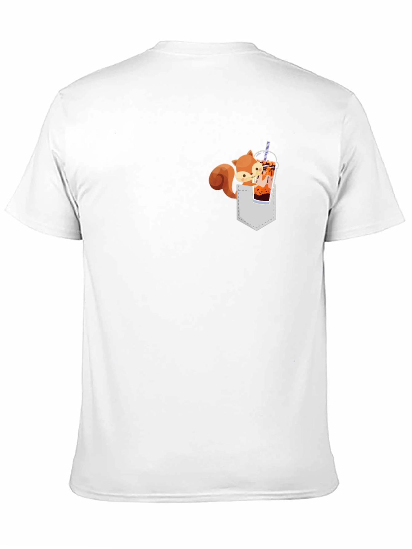 Squirrel in Pocket Bubble Tea T-Shirt
