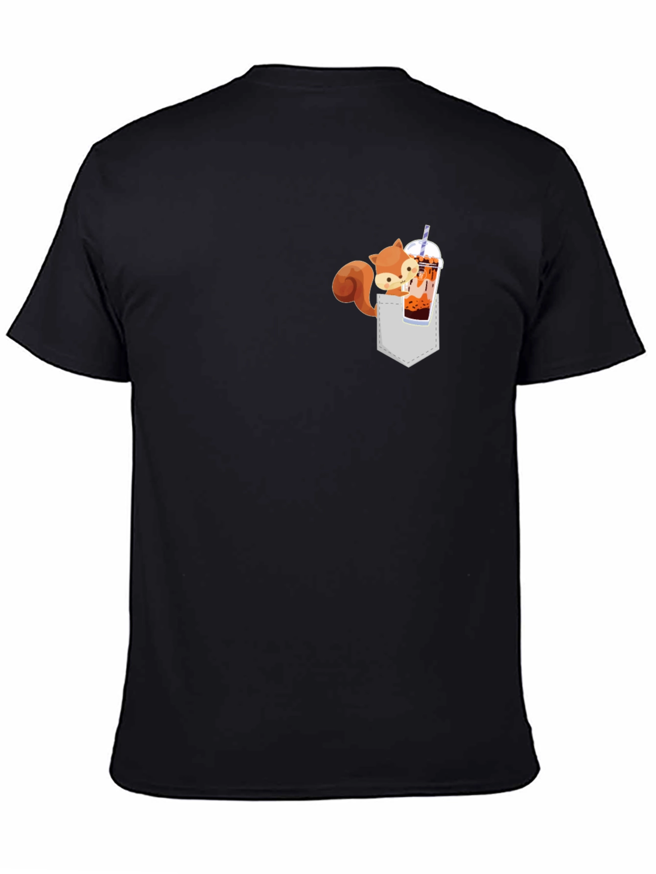 Squirrel in Pocket Bubble Tea T-Shirt