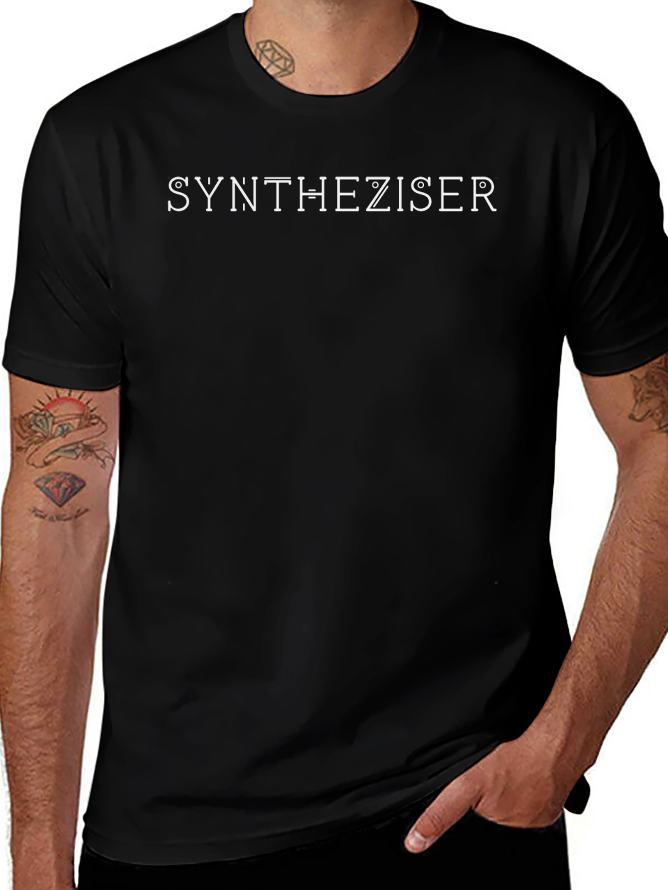 Synthesizer Graphic Tee - Black