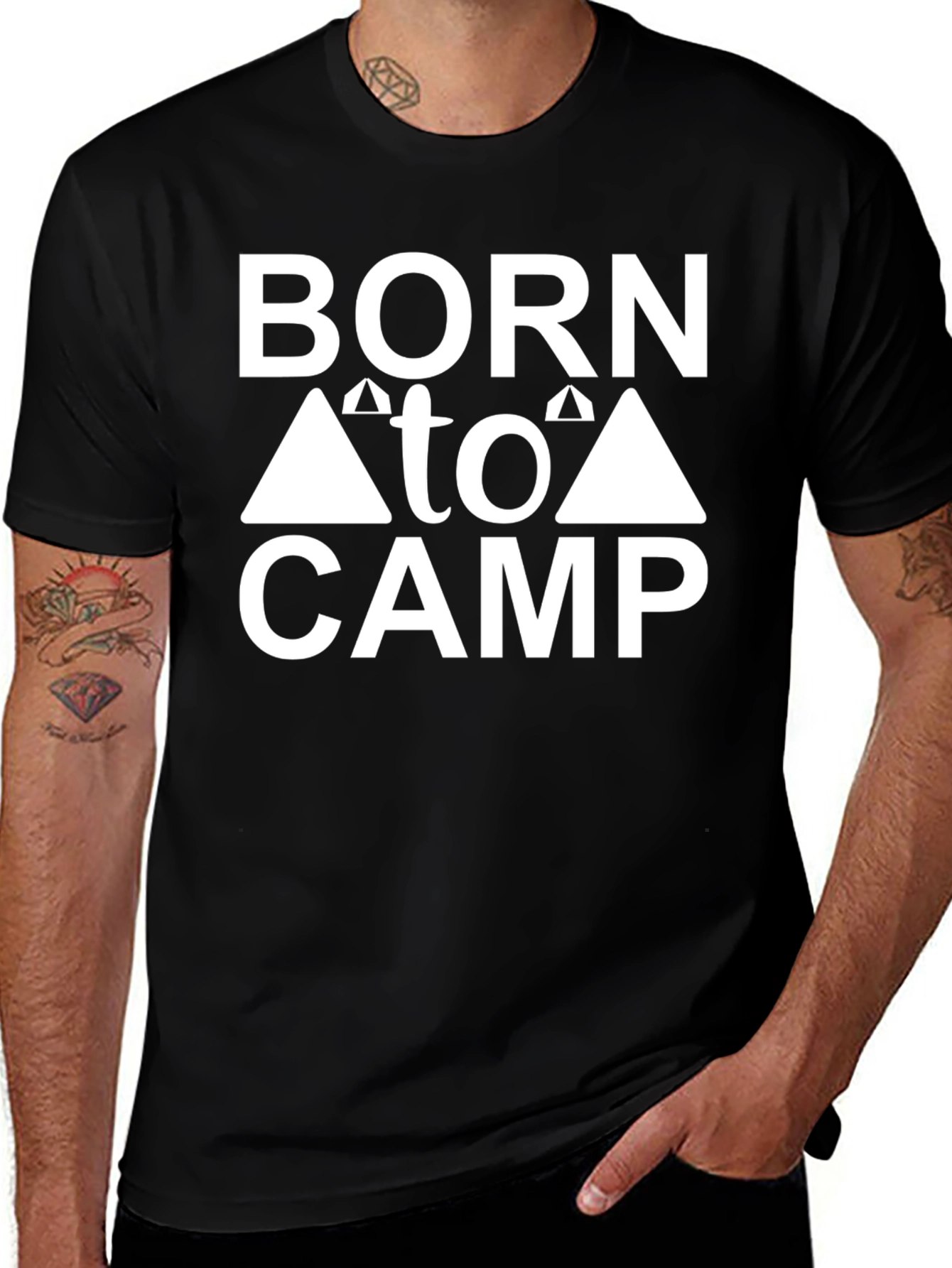 Born to Camp Graphic Tee - Black T-Shirt