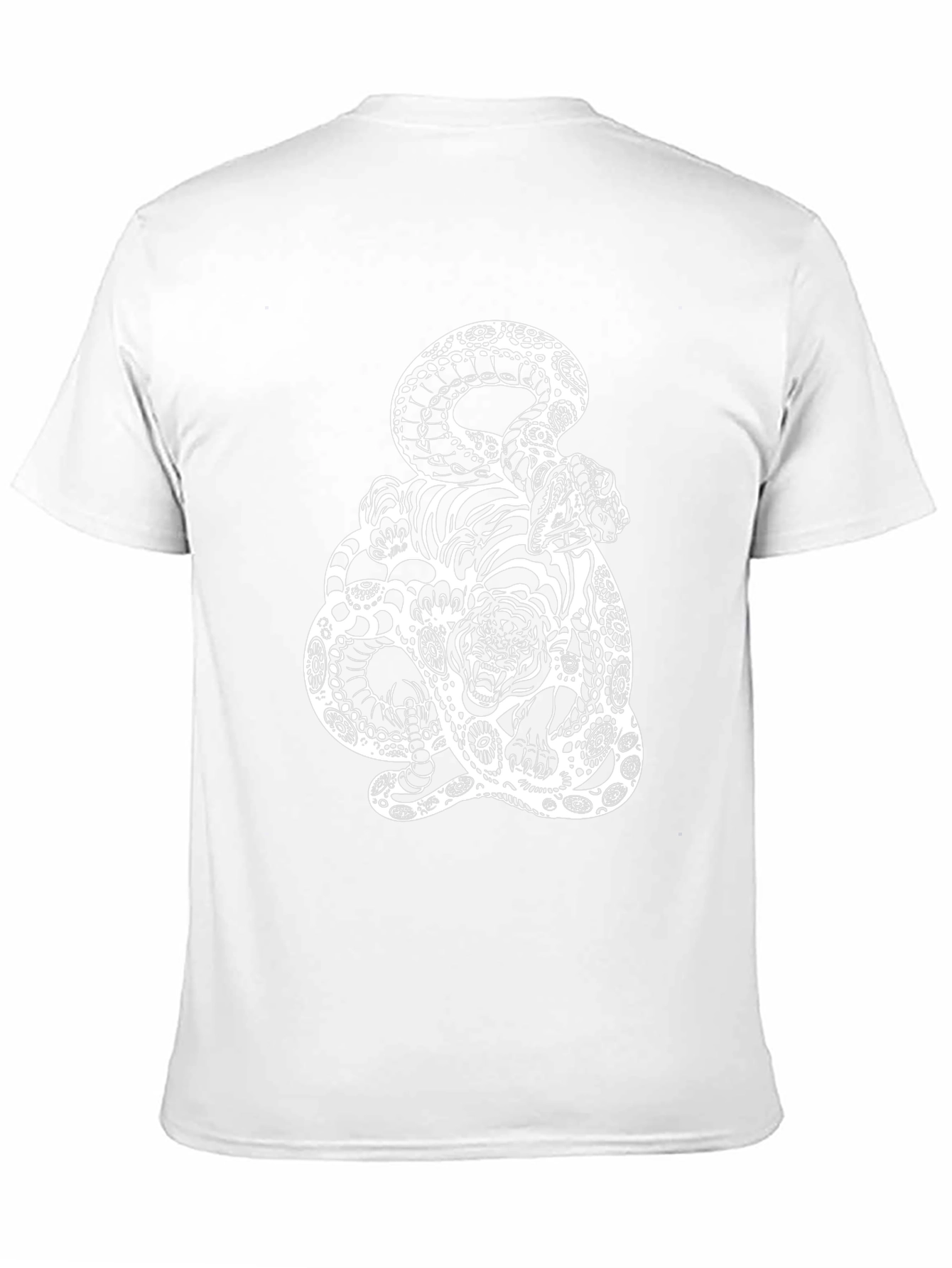 Snake and Tiger Graphic Tee - Black