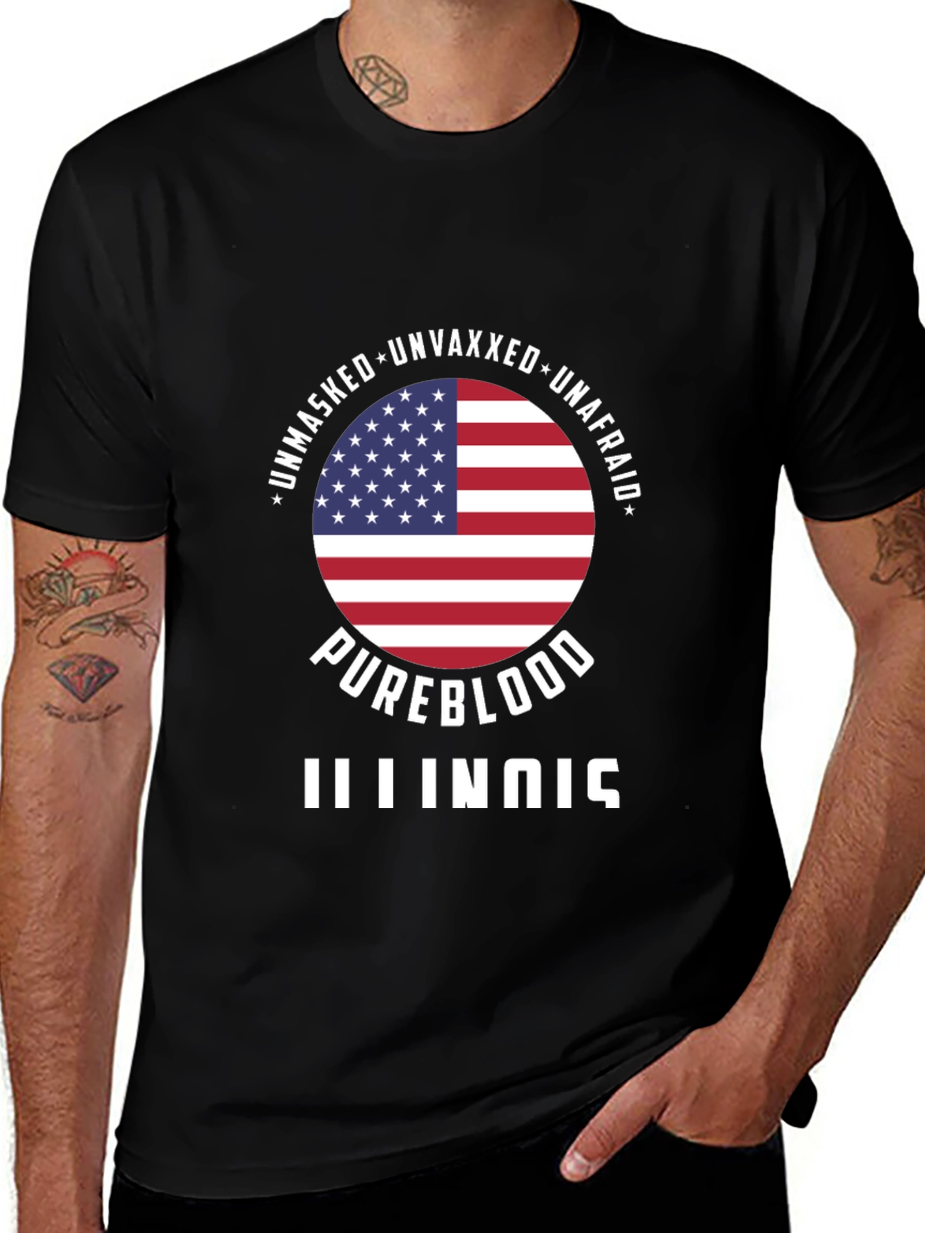 Pureblood Illinois T-Shirt - Unmasked Unvaxxed