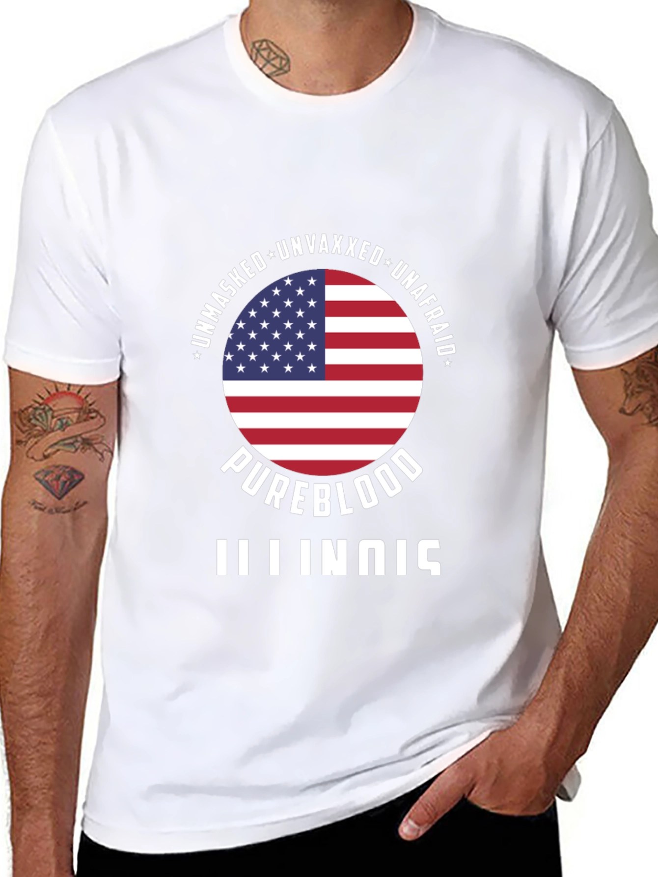 Pureblood Illinois T-Shirt - Unmasked Unvaxxed