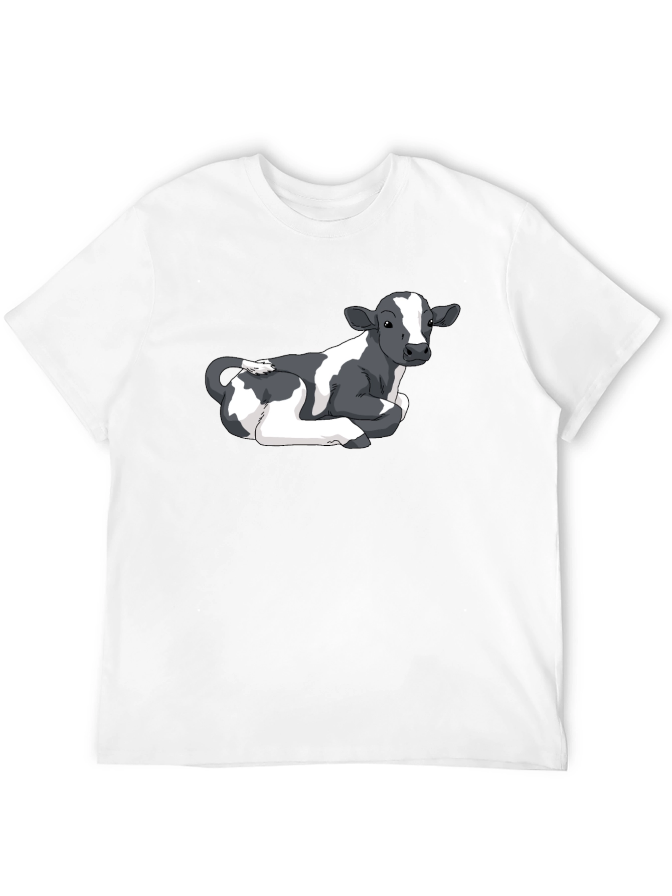 Cow Graphic Tee - Black Cotton Comfort