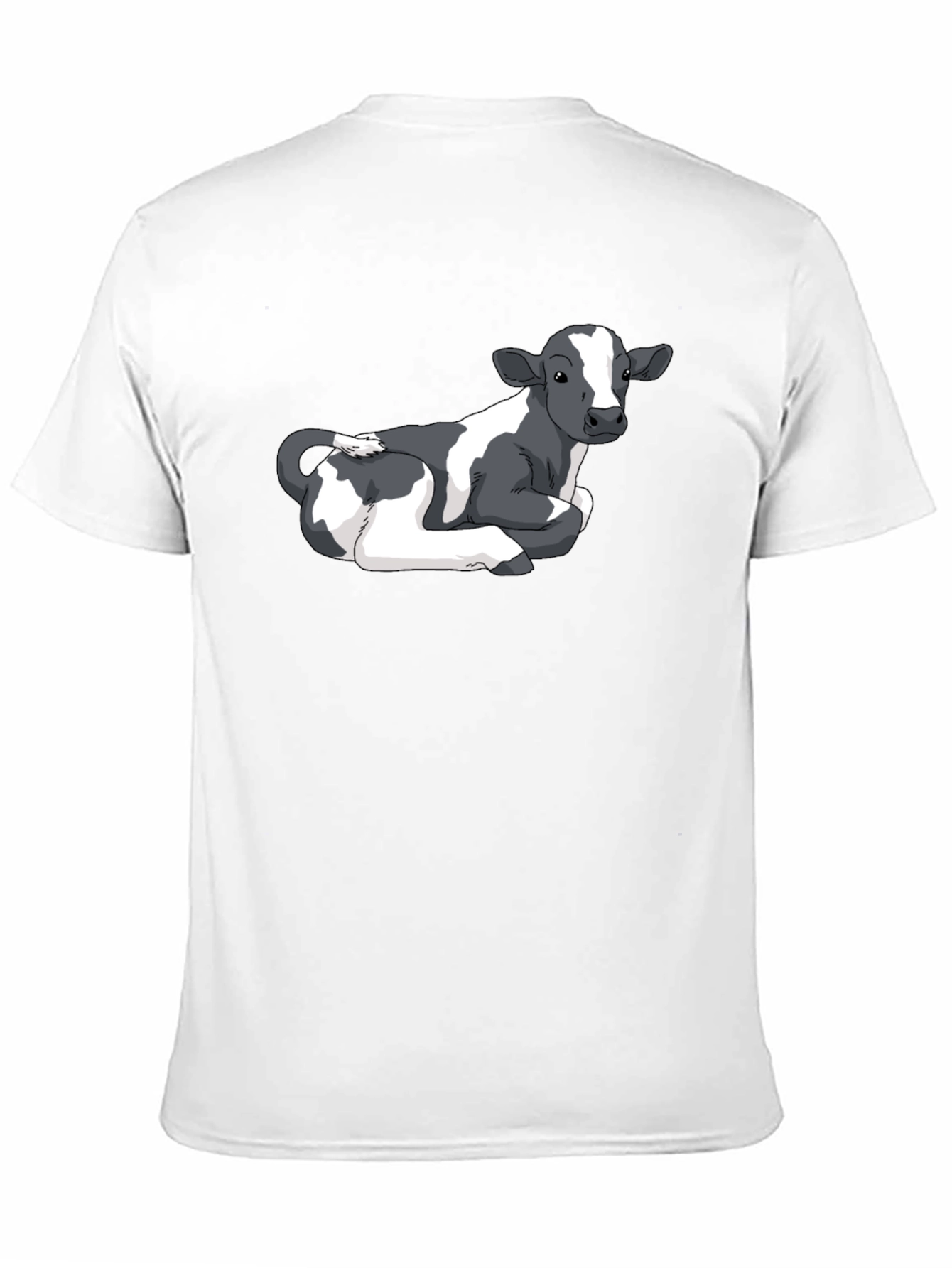 Cow Graphic Tee - Black Cotton Comfort