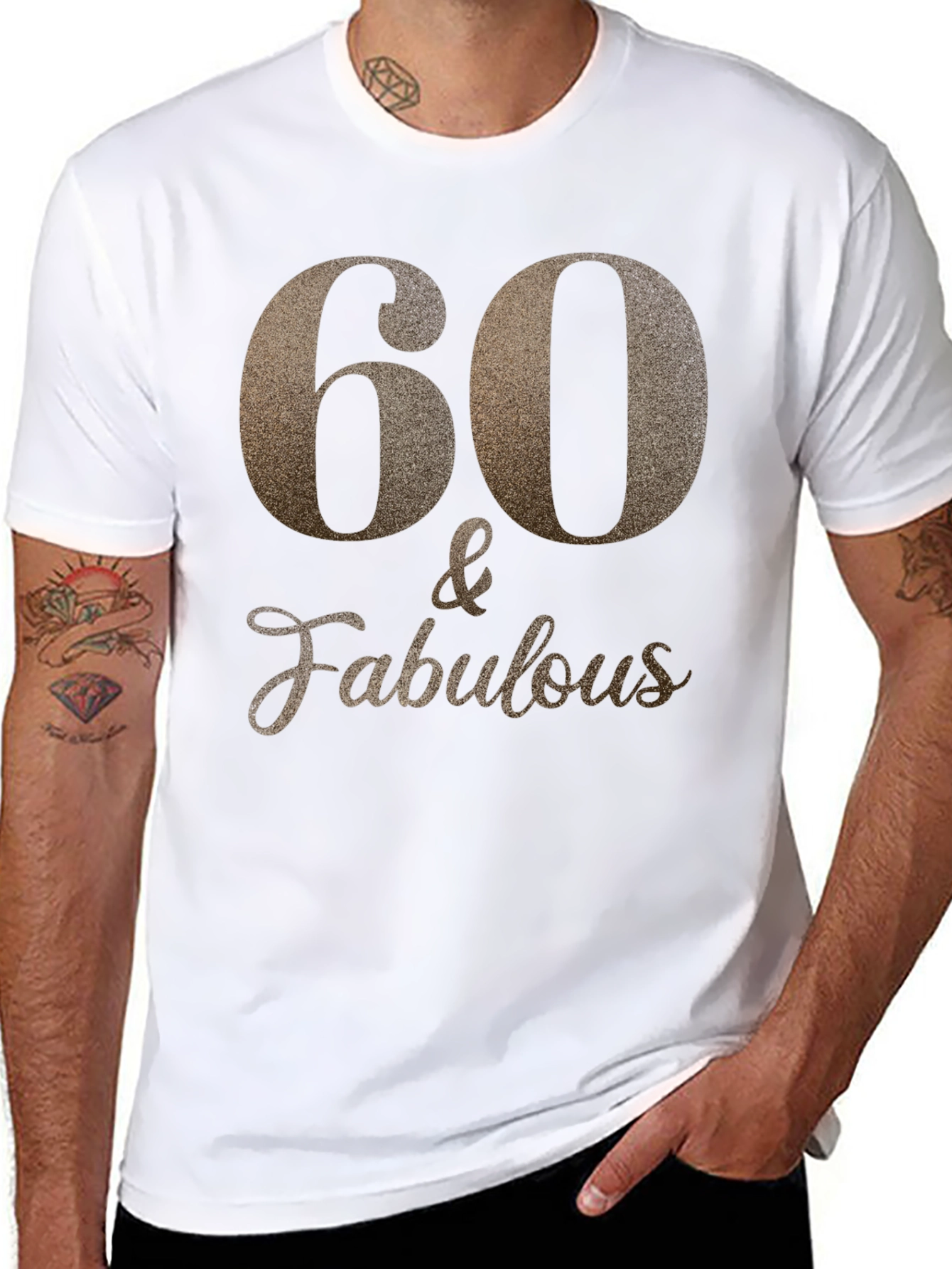 60 & Fabulous Black T-Shirt