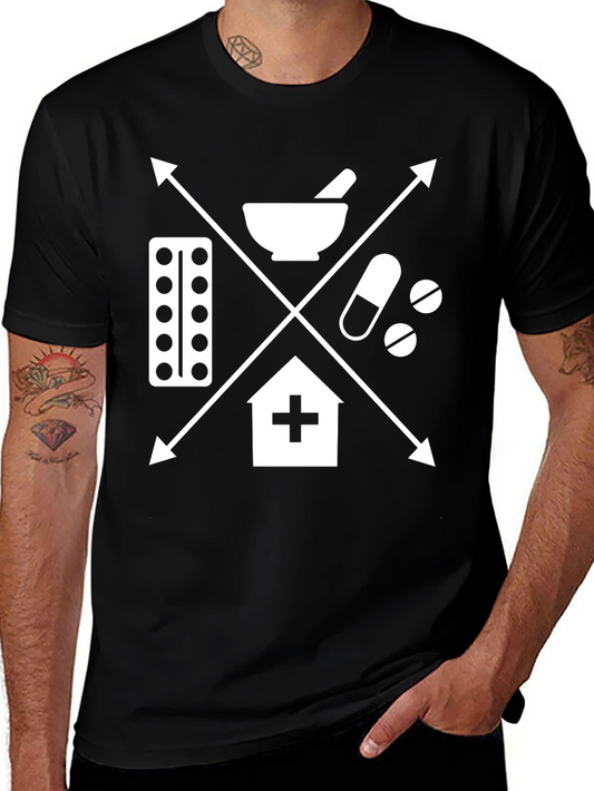 Medical Symbol T-Shirt: Pharmacy Healthcare Design