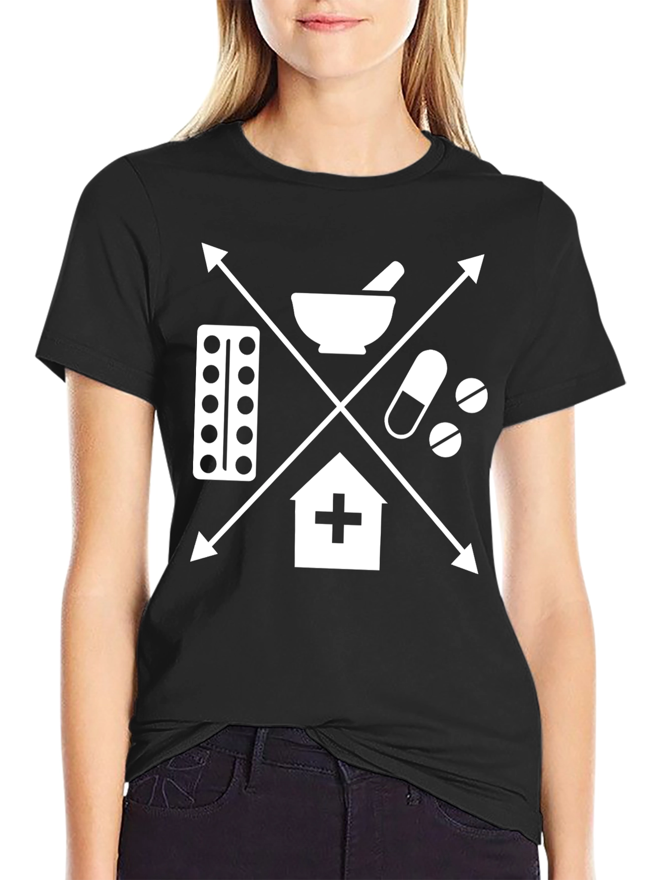 Medical Symbol T-Shirt: Pharmacy Healthcare Design