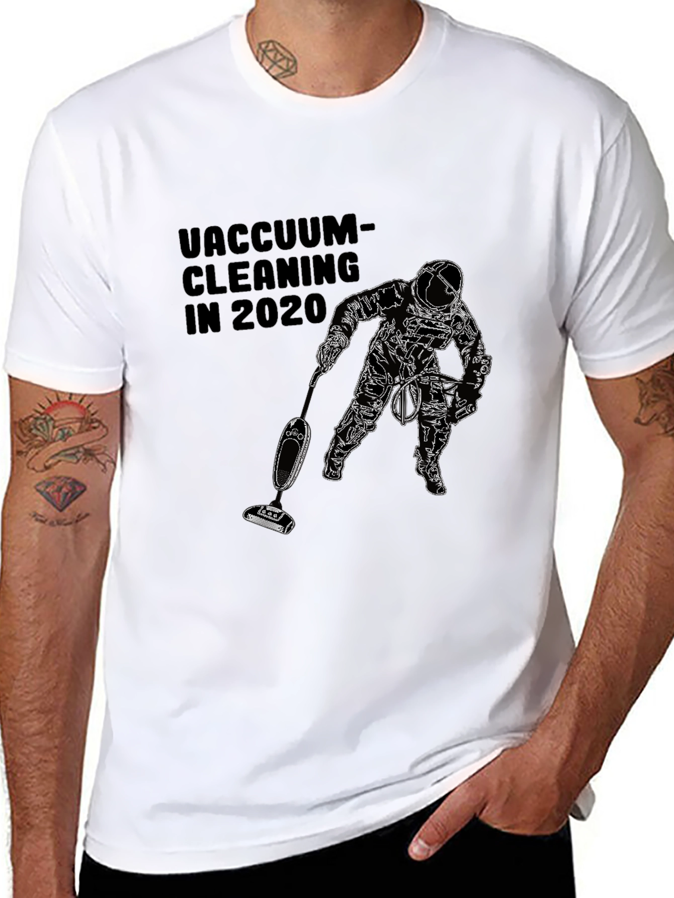 Vacuum Cleaning in 2020 Black T-Shirt