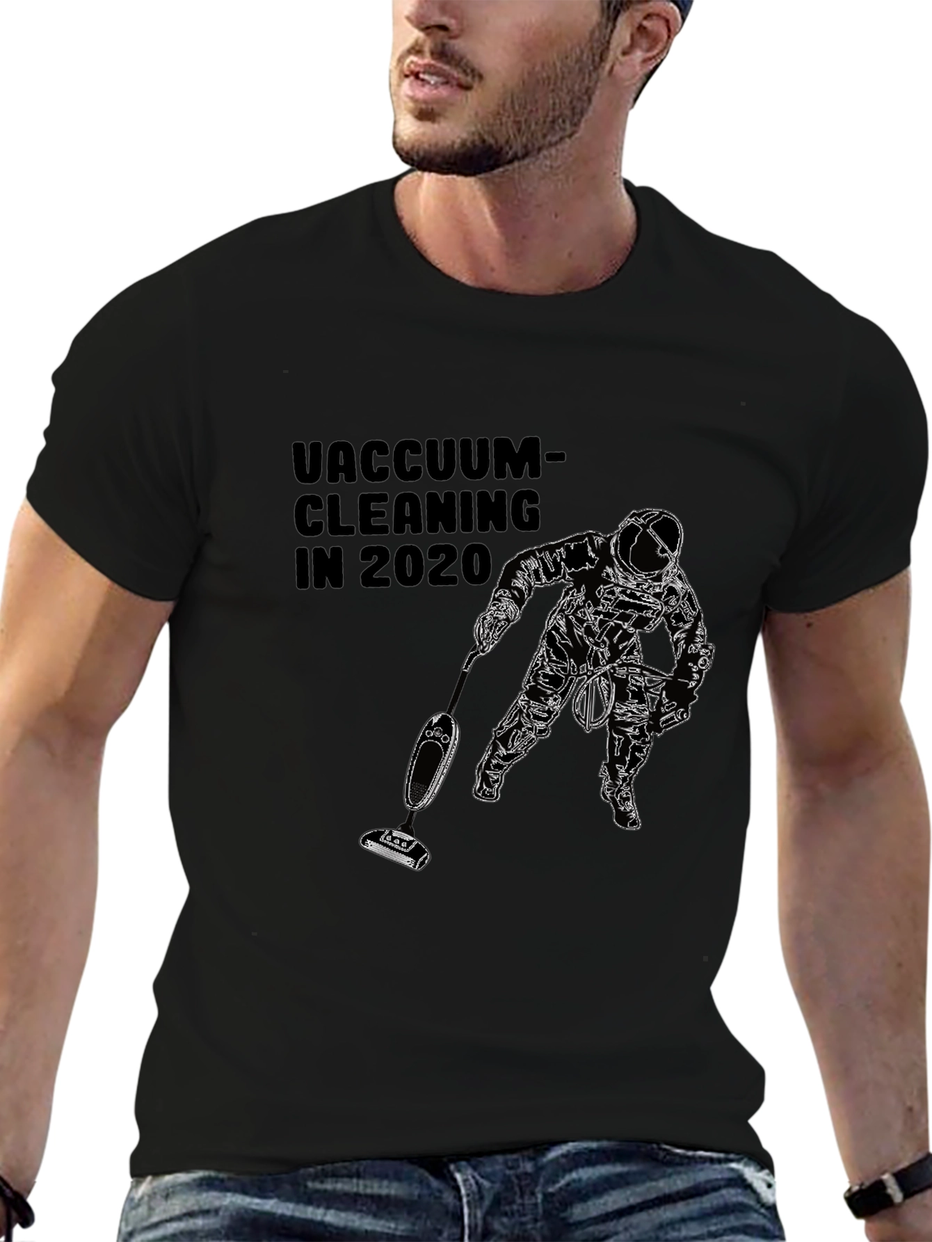Vacuum Cleaning in 2020 Black T-Shirt