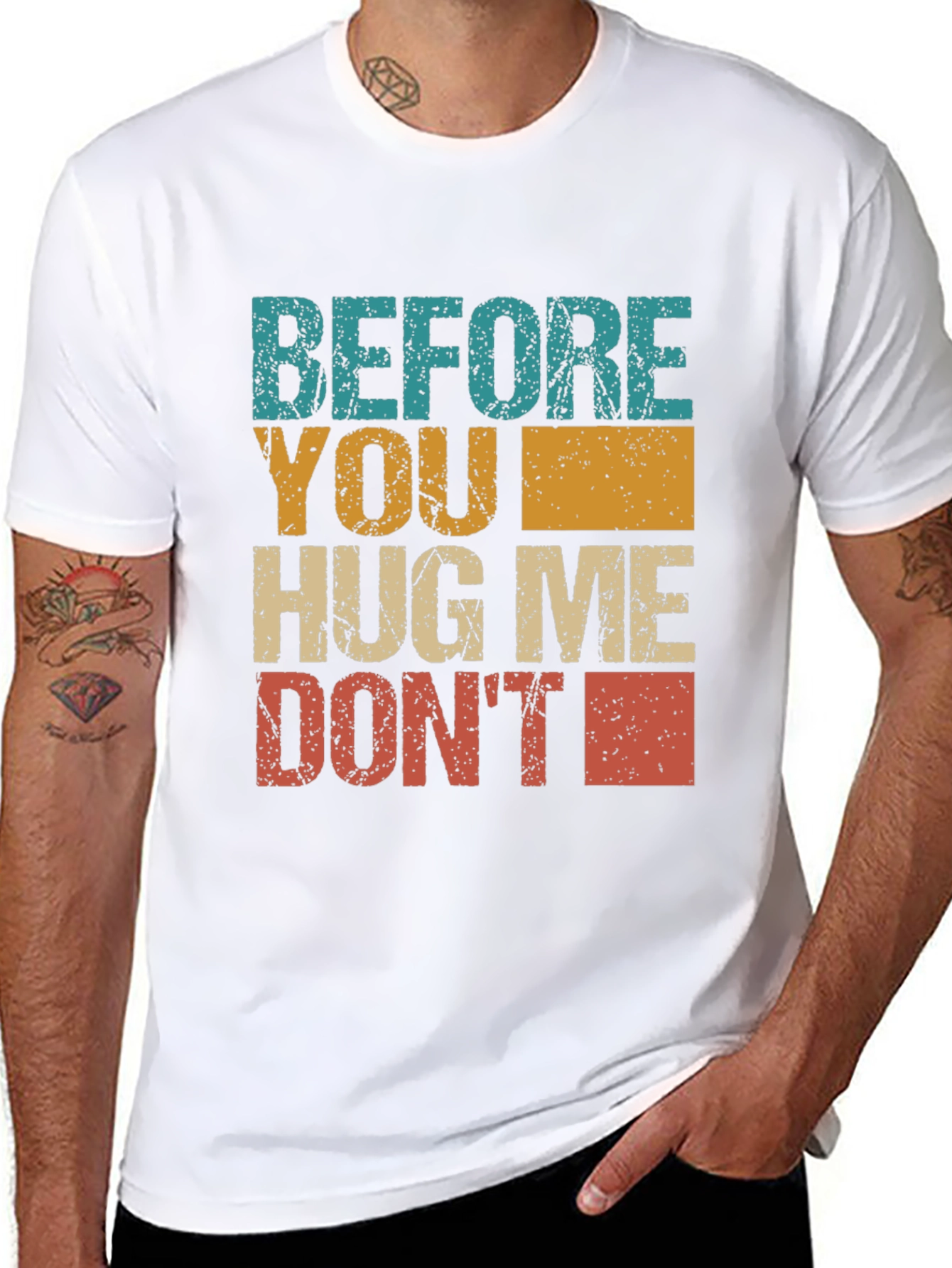 Retro Before You Hug Me Dont Graphic Tee