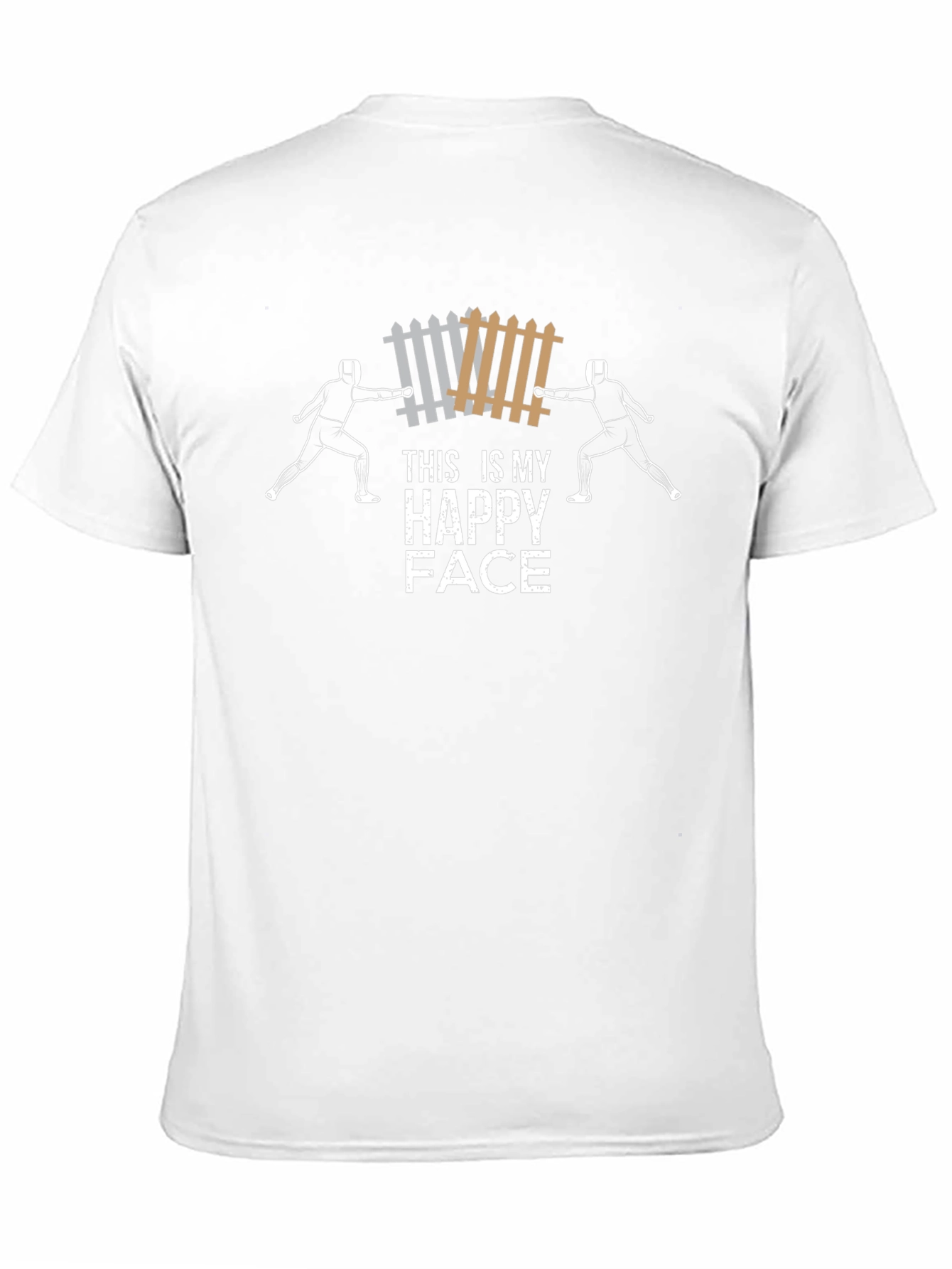 Fencing Happy Face Graphic Tee - Black