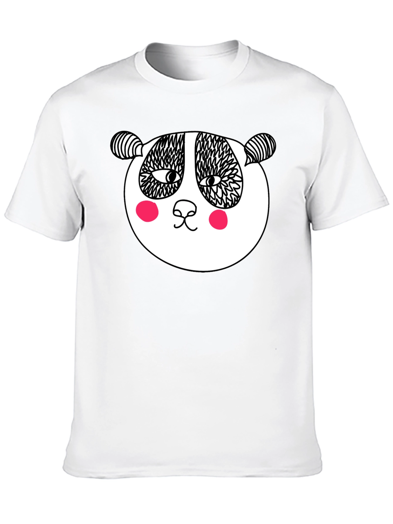 Fun Panda Graphic Tee - Black Cotton T-Shirt