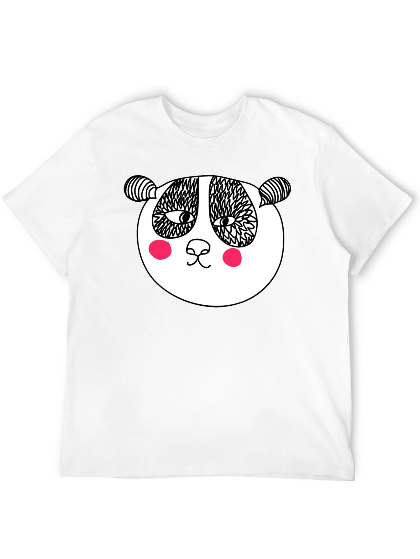 Fun Panda Graphic Tee - Black Cotton T-Shirt