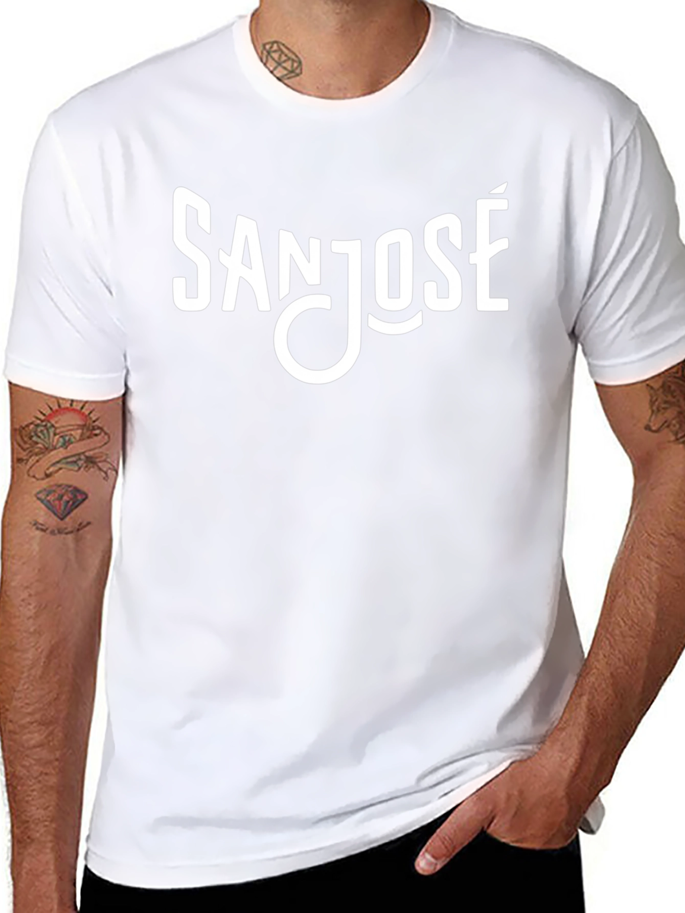 San Jose Tee - Bold Graphic Print Black T-Shirt