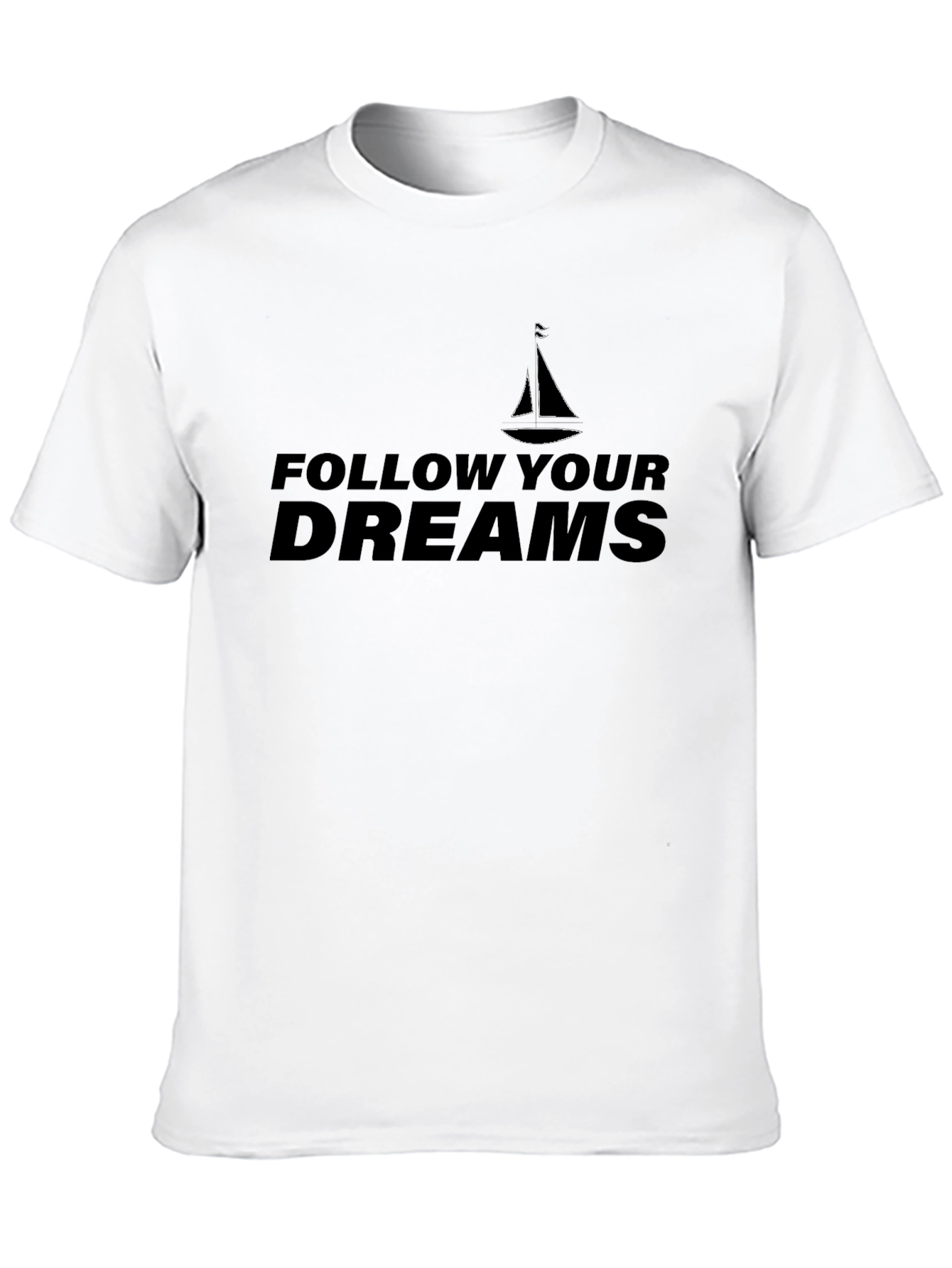 Follow Your Dreams Black Graphic Tee
