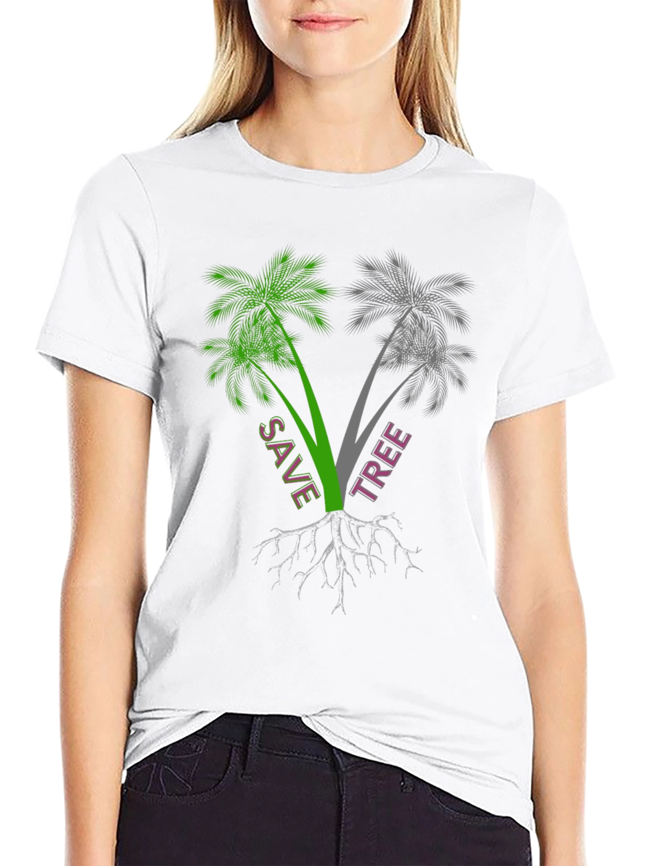 Save Tree Graphic Tee - Eco-Friendly Design