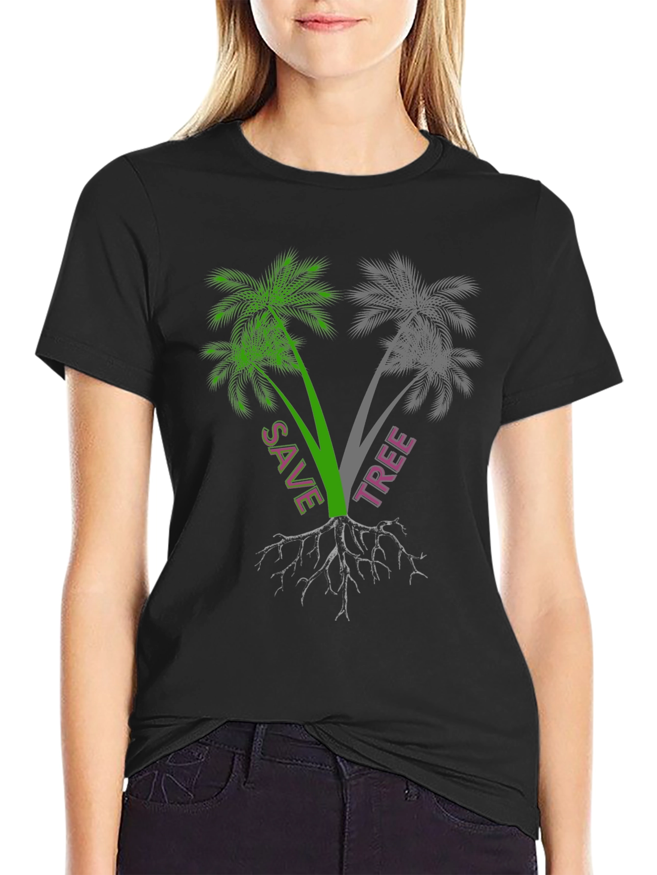 Save Tree Graphic Tee - Eco-Friendly Design