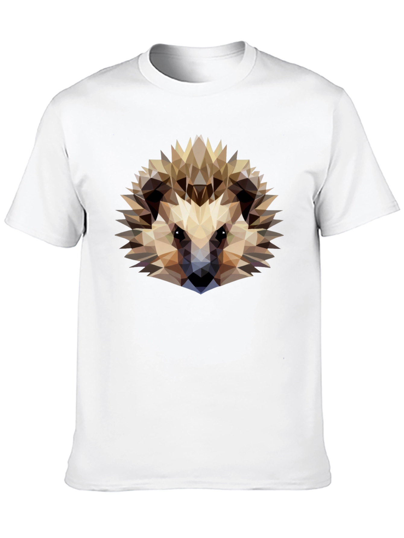 Geometric Hedgehog Graphic T-Shirt - Black