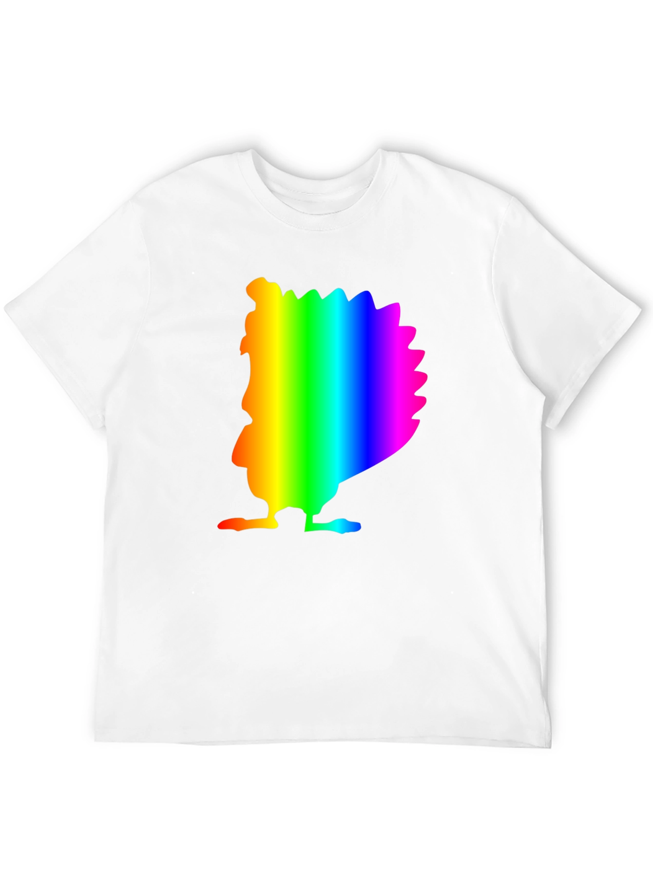 Rainbow Turkey Graphic Black Tee