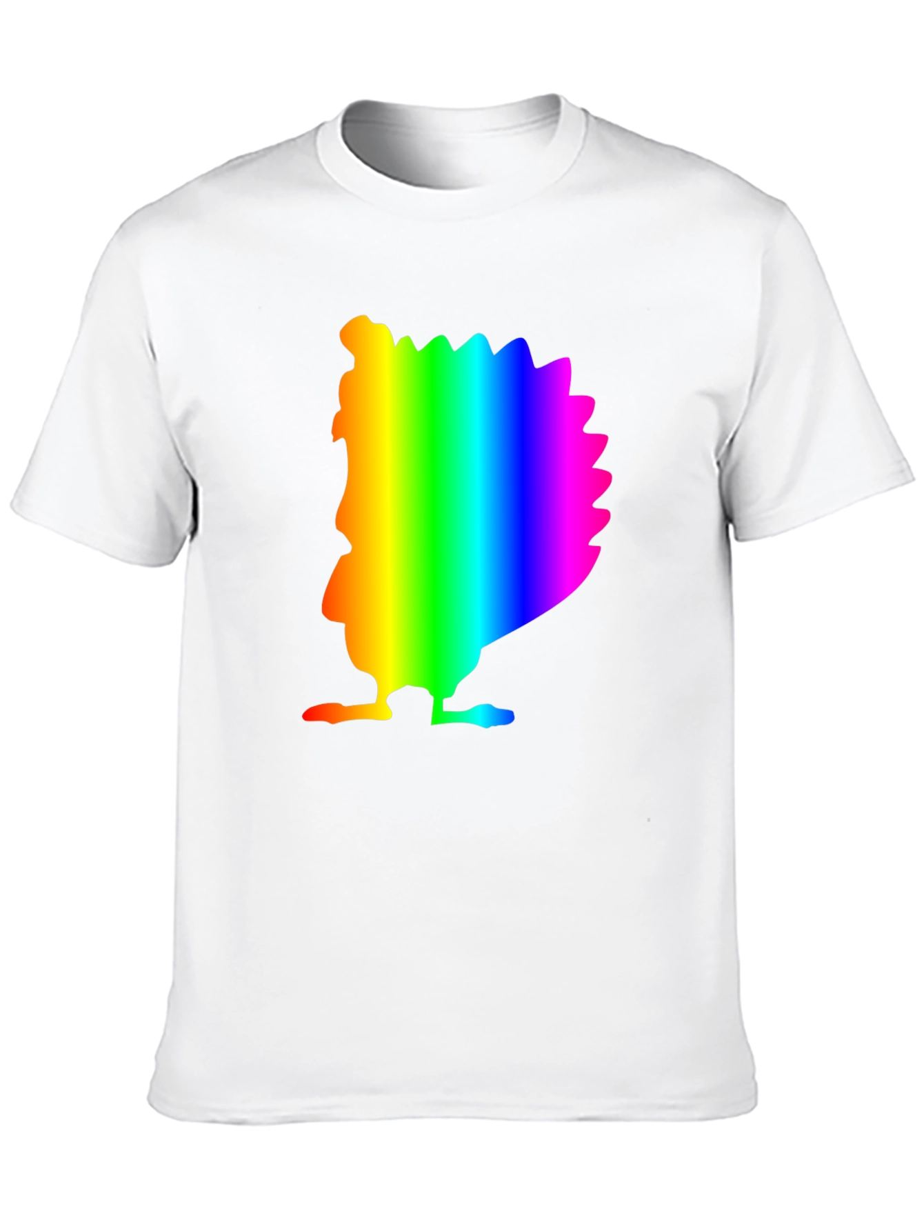 Rainbow Turkey Graphic Black Tee