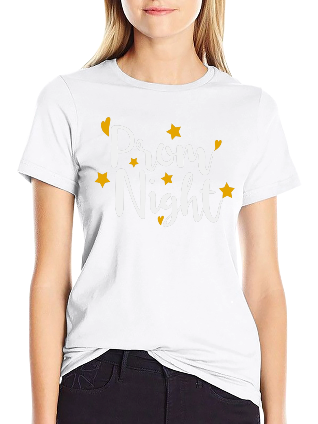 Prom Night Graphic Tee - Black Casual T-Shirt