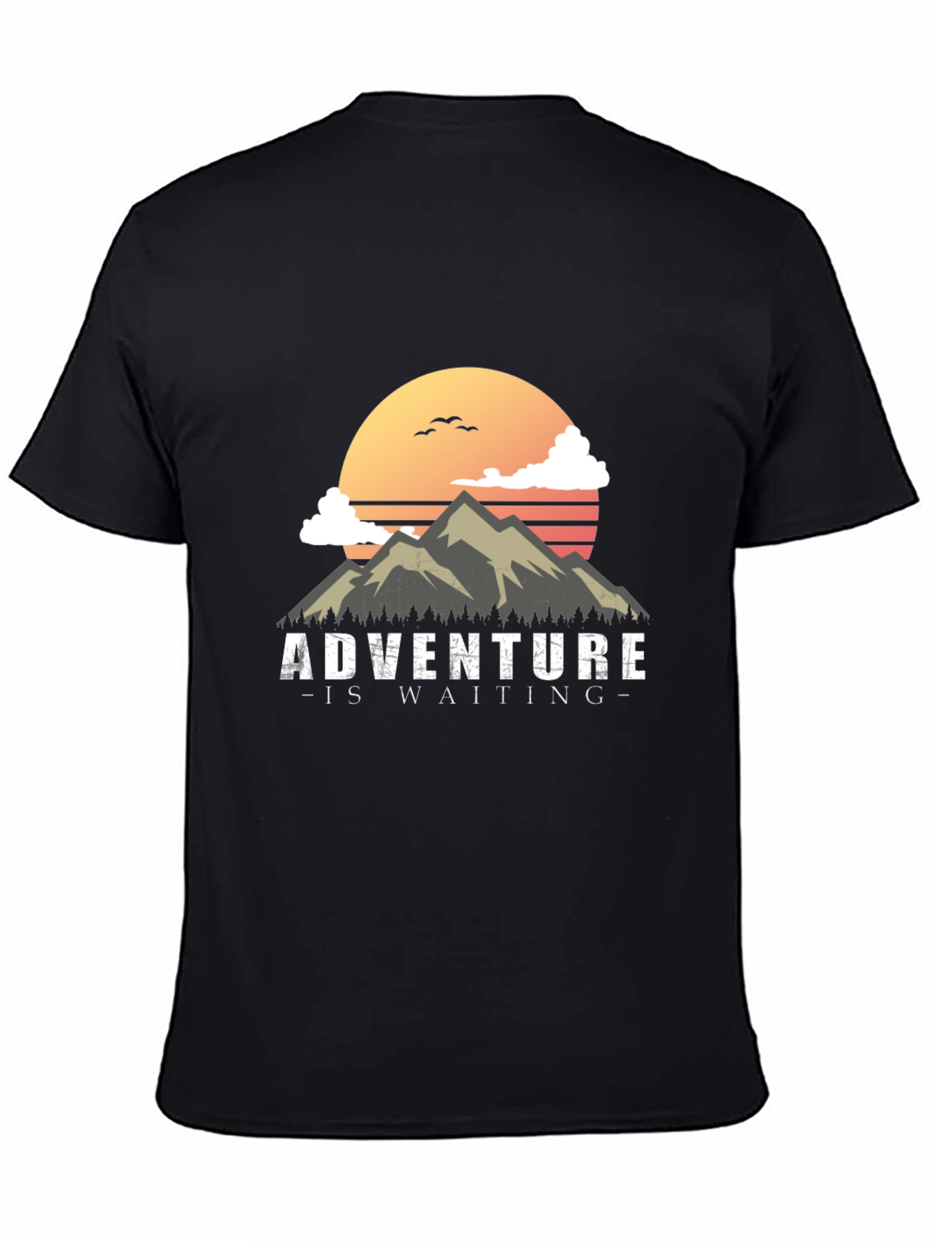 Adventure Awaits Graphic Tee - Black Mountain Shirt