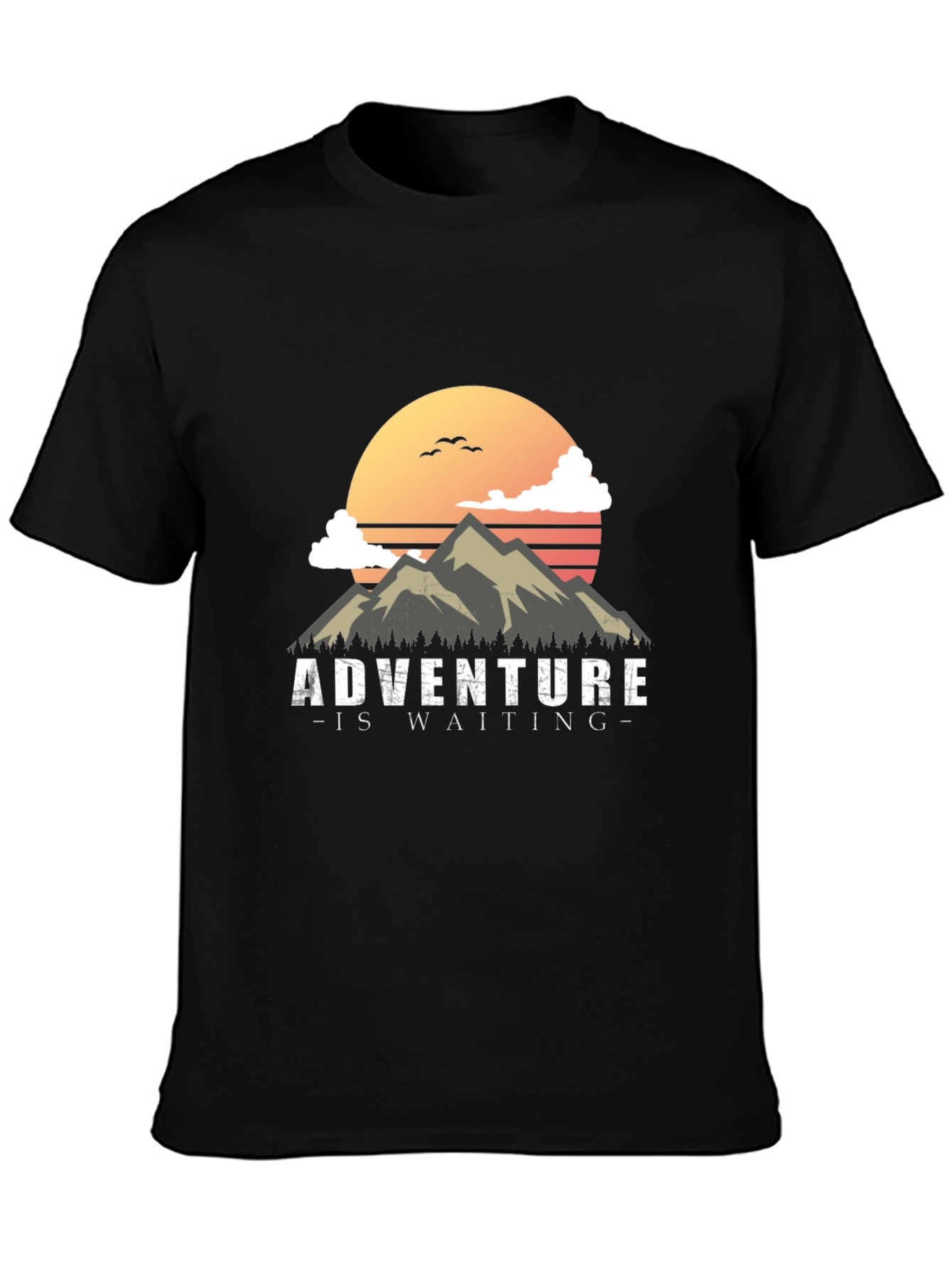 Adventure Awaits Graphic Tee - Black Mountain Shirt