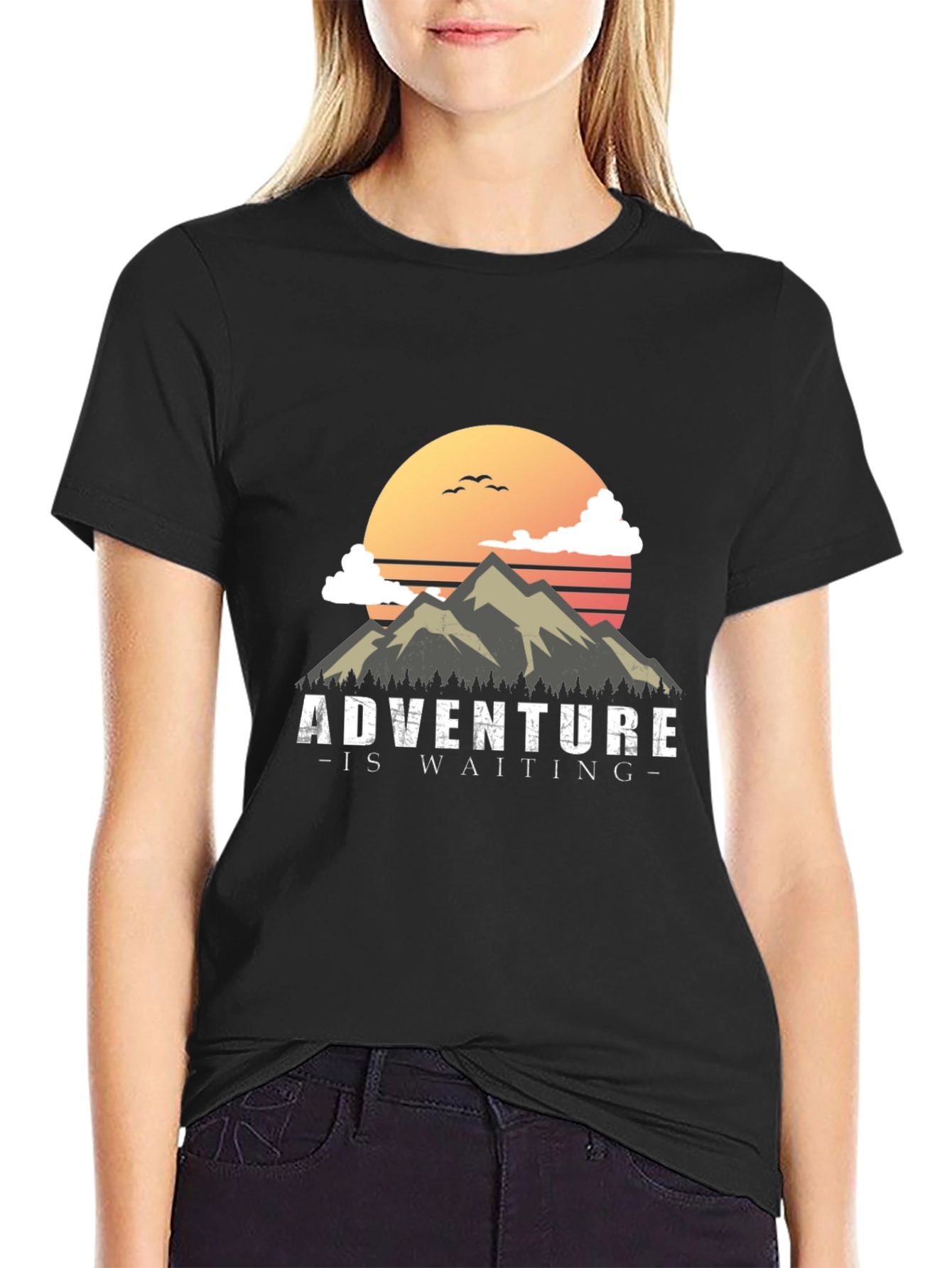 Adventure Awaits Graphic Tee - Black Mountain Shirt