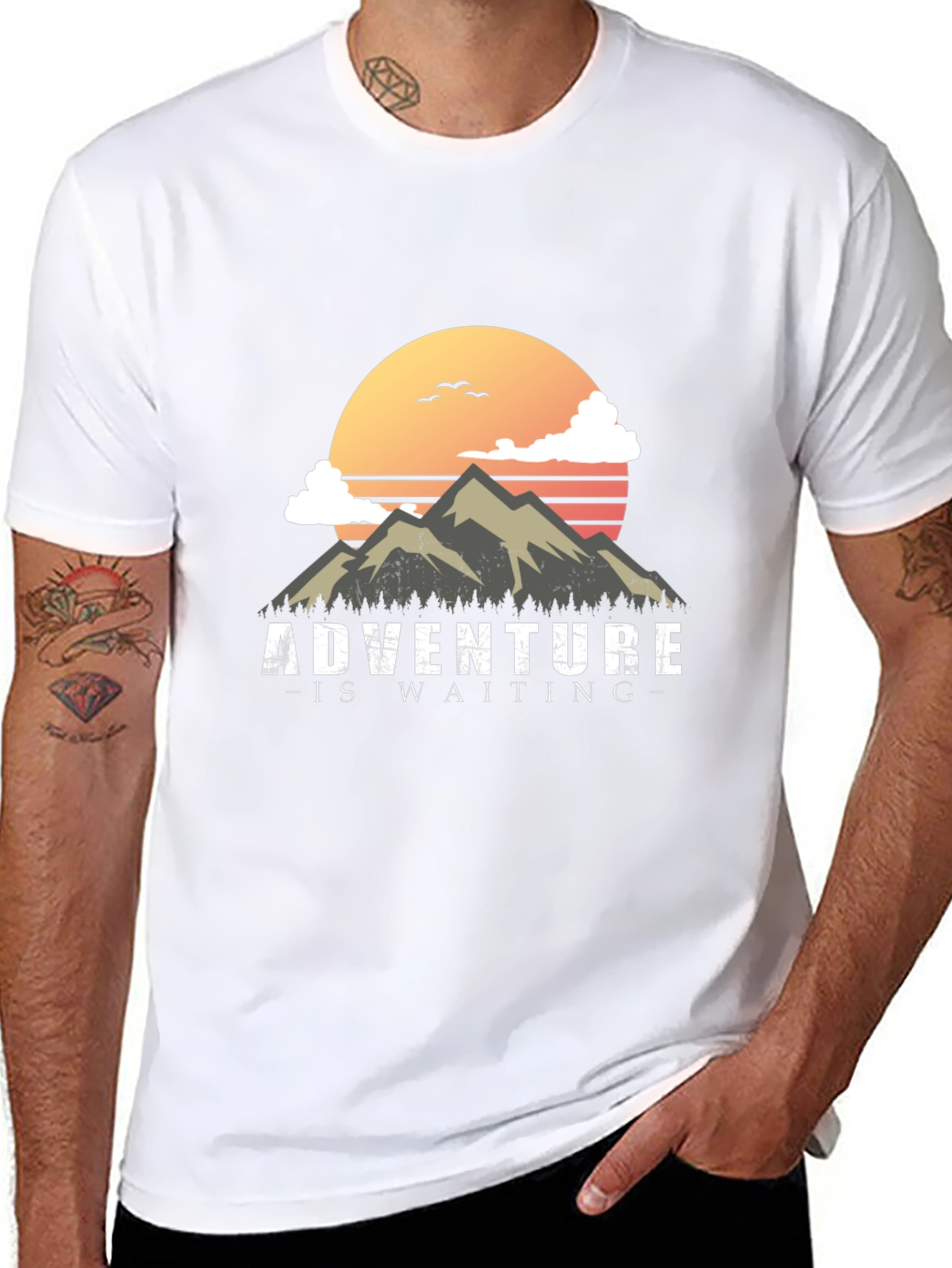 Adventure Awaits Graphic Tee - Black Mountain Shirt