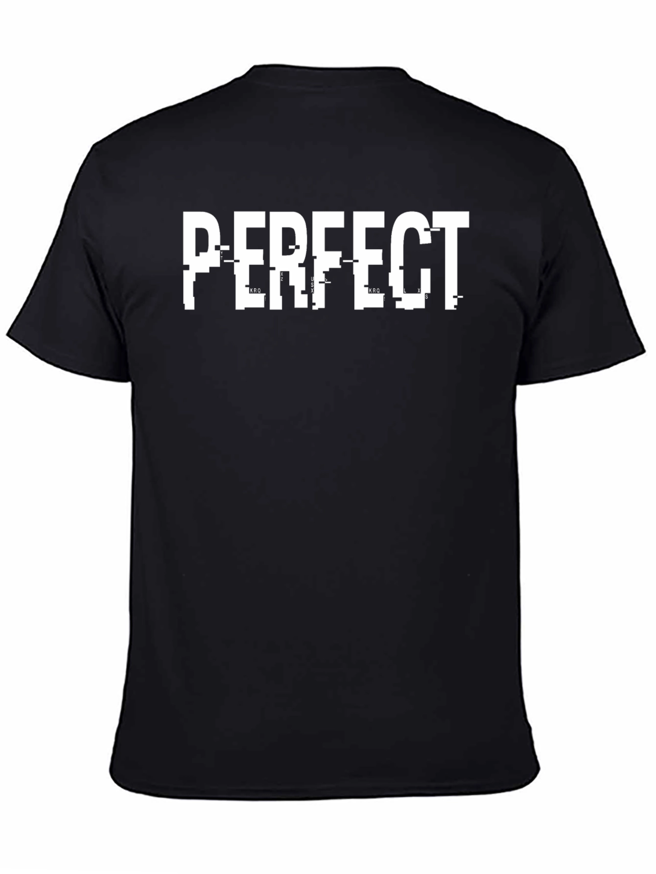 Perfect Glitch Graphic T-Shirt - Black