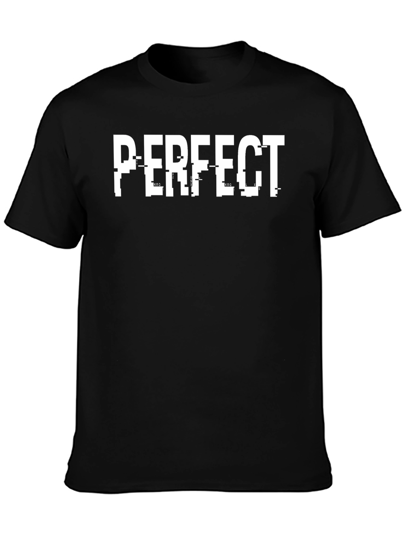 Perfect Glitch Graphic T-Shirt - Black