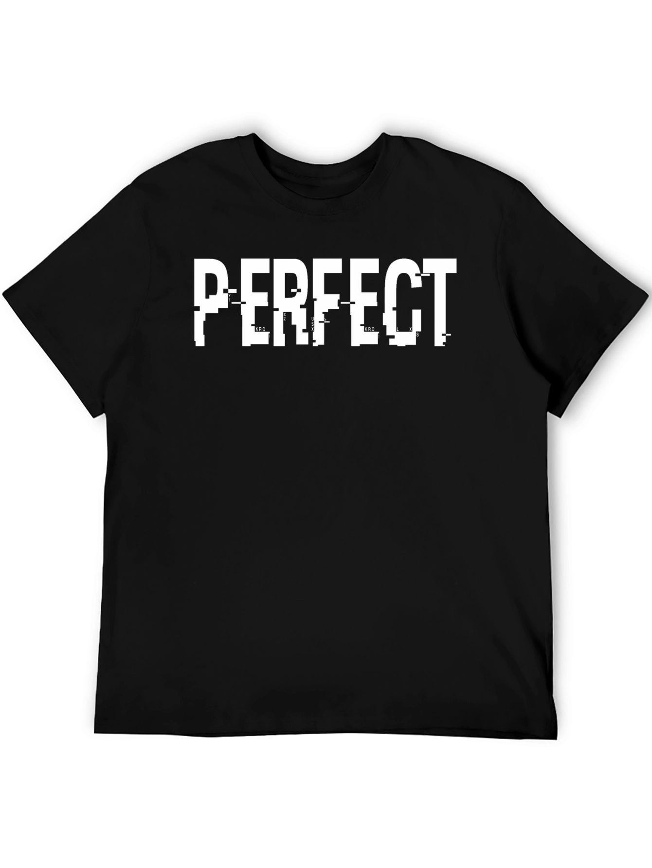 Perfect Glitch Graphic T-Shirt - Black