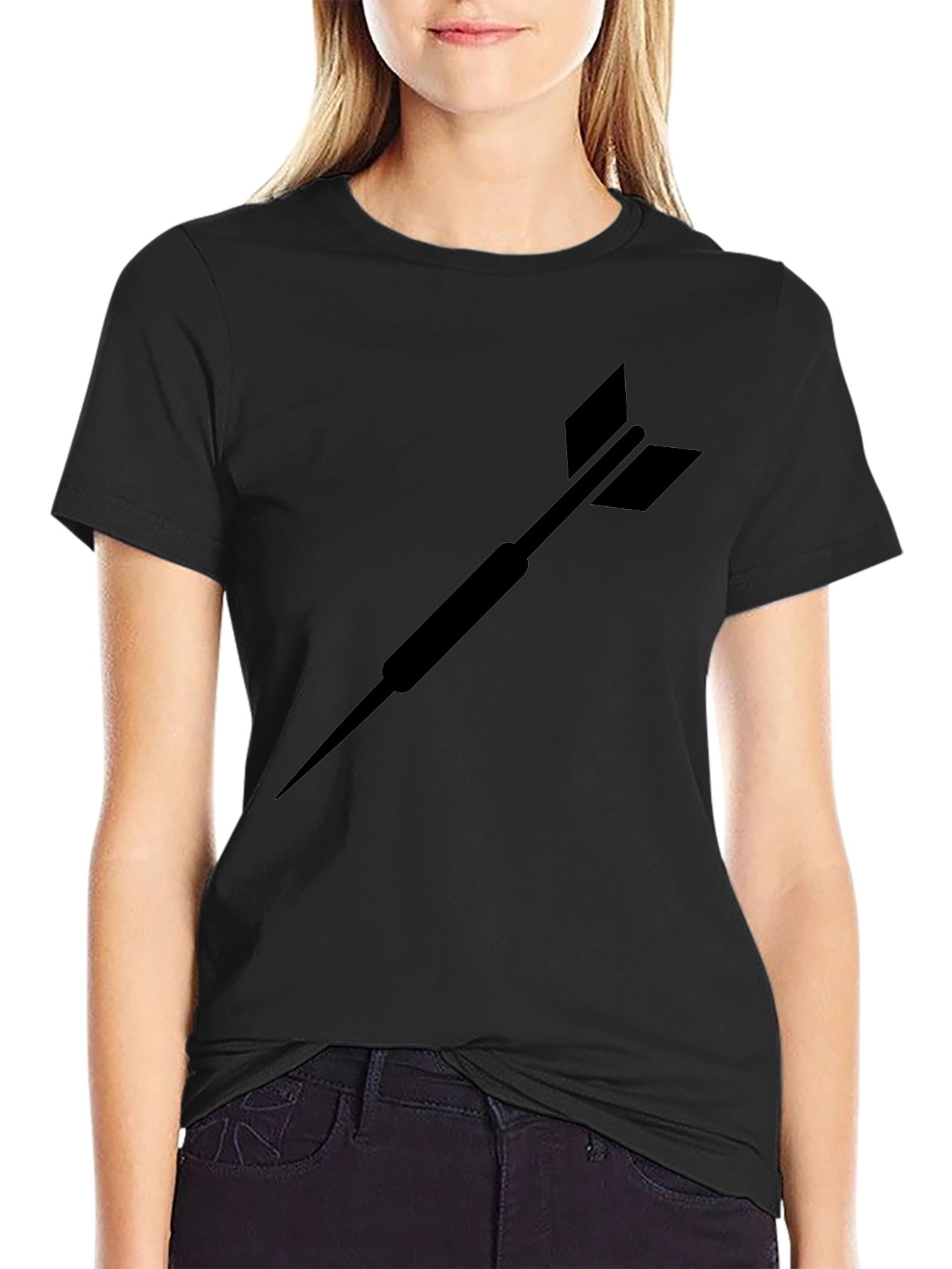 Black Dart T-Shirt: Classic Tee for Dart Players