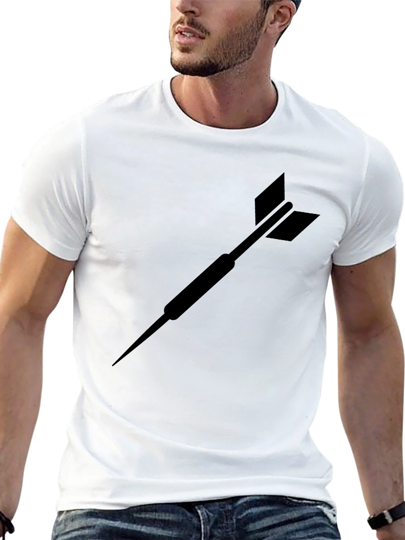 Black Dart T-Shirt: Classic Tee for Dart Players