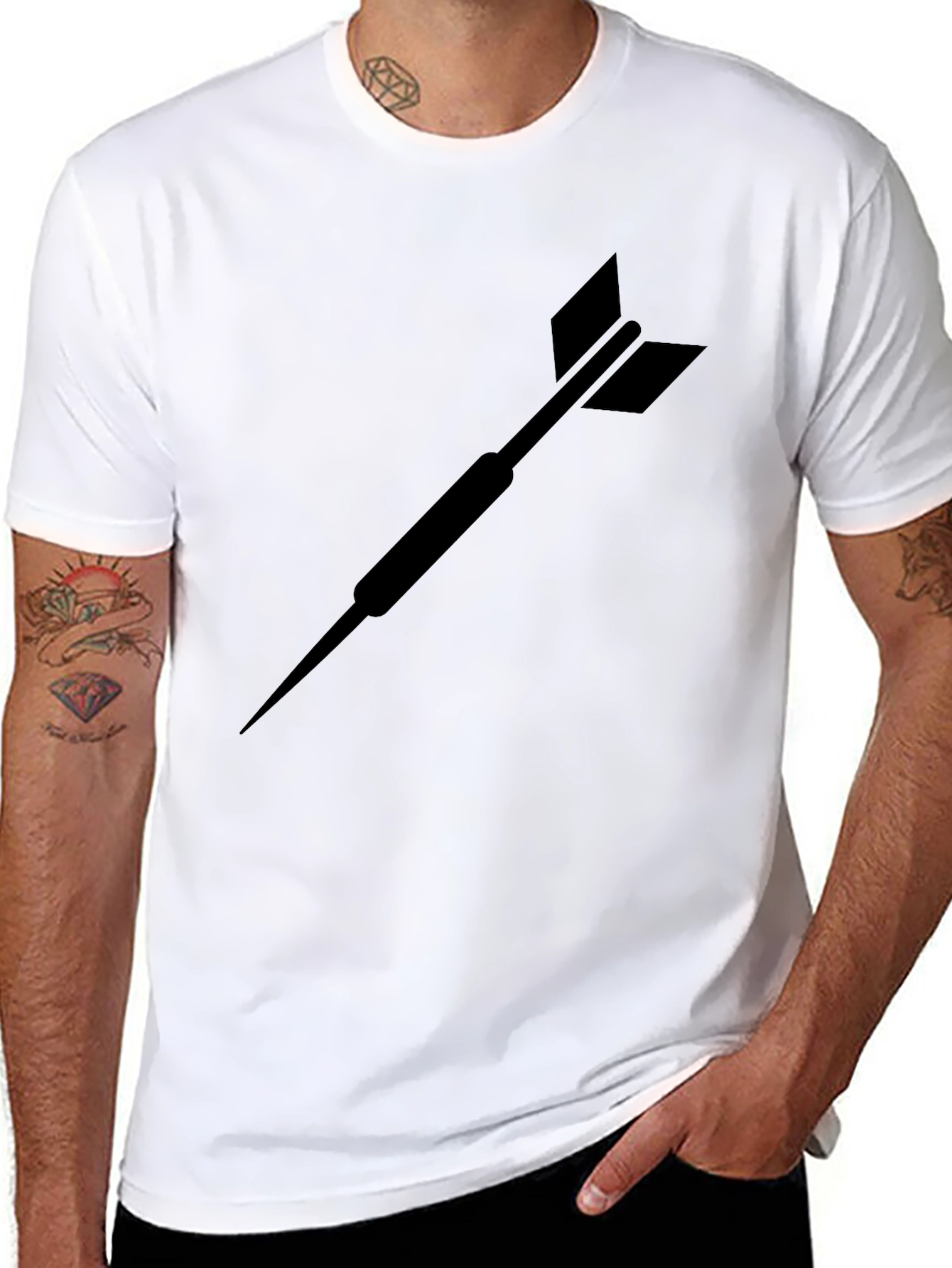 Black Dart T-Shirt: Classic Tee for Dart Players