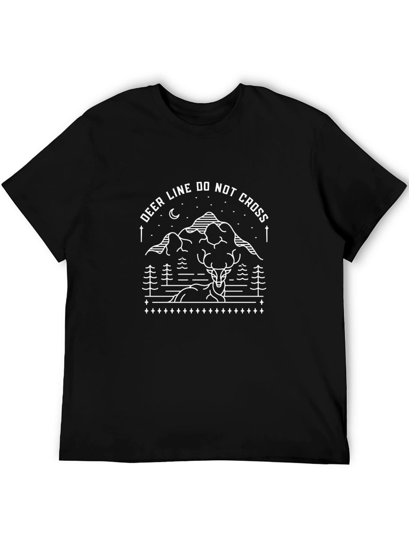 Deer Line Do Not Cross Graphic Tee
