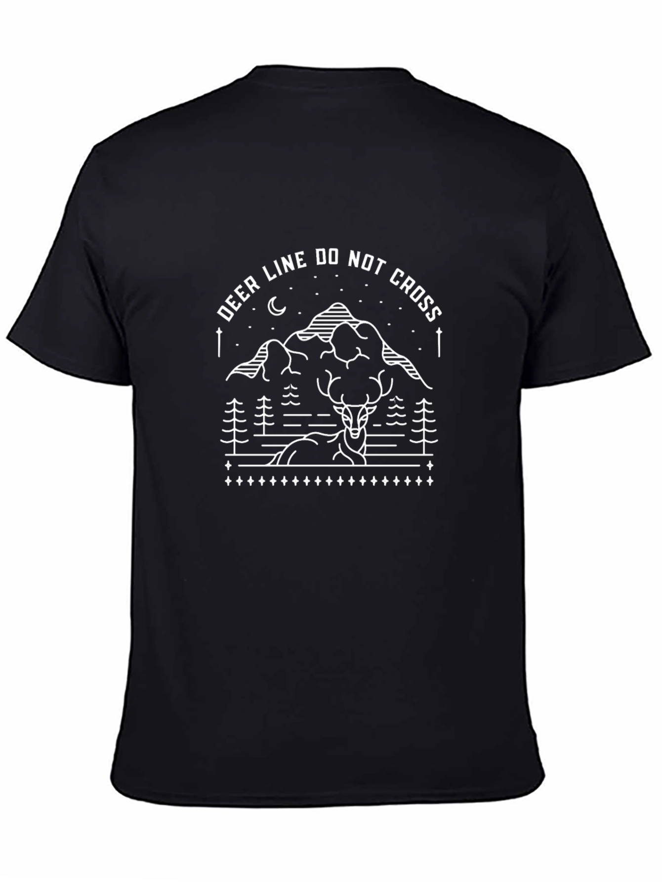Deer Line Do Not Cross Graphic Tee
