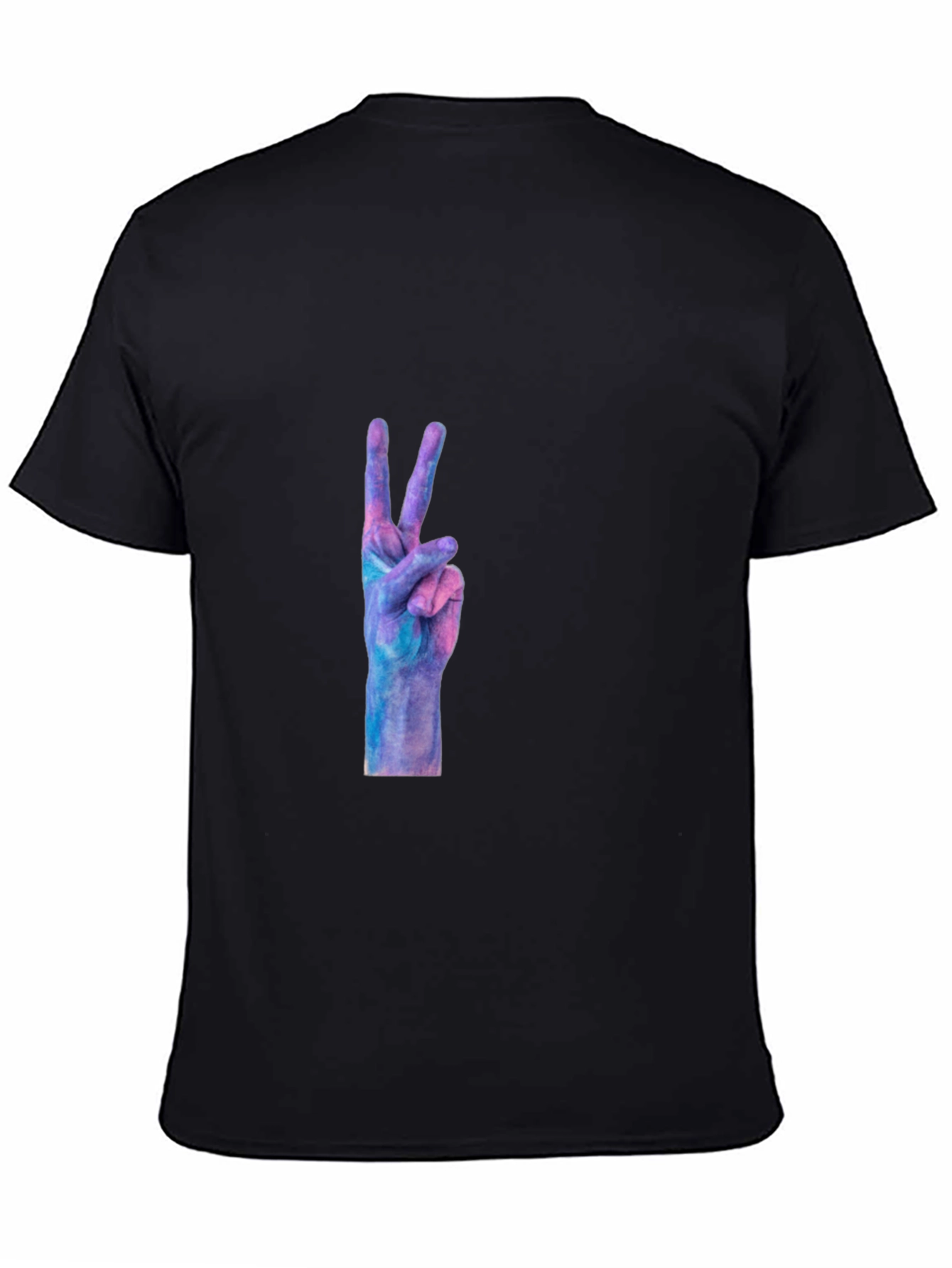 Peace Sign Graphic Black T-Shirt