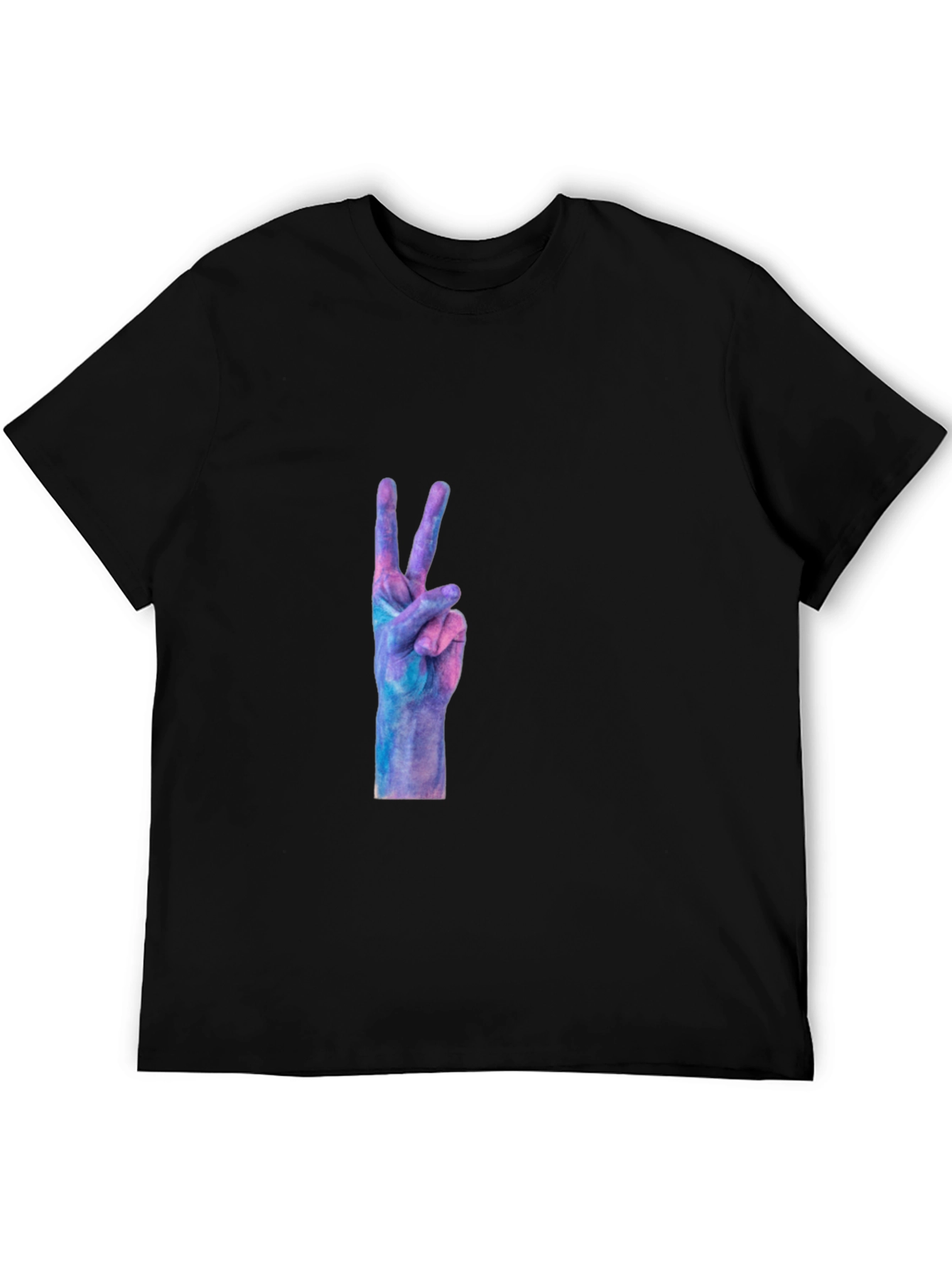 Peace Sign Graphic Black T-Shirt