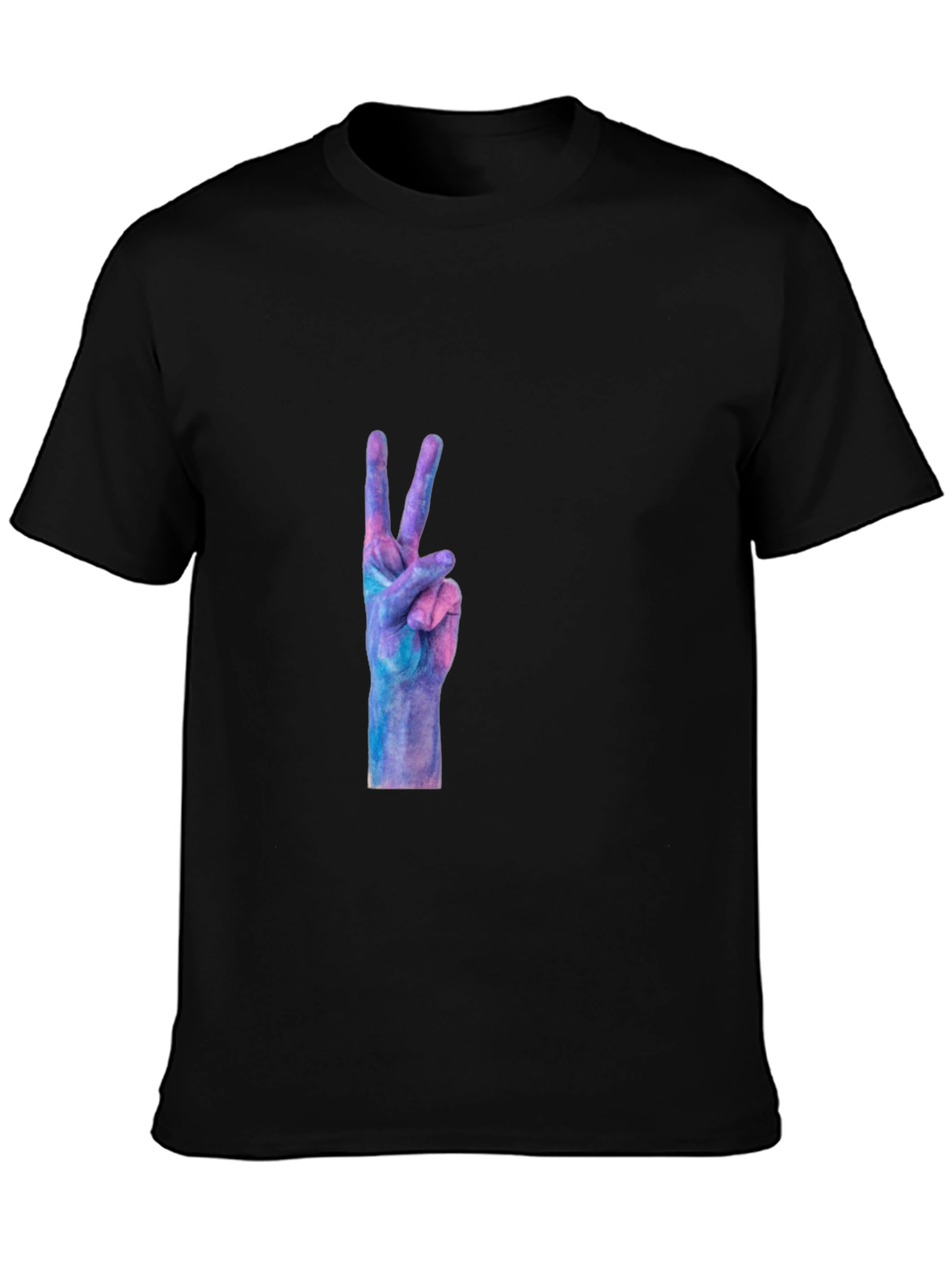 Peace Sign Graphic Black T-Shirt