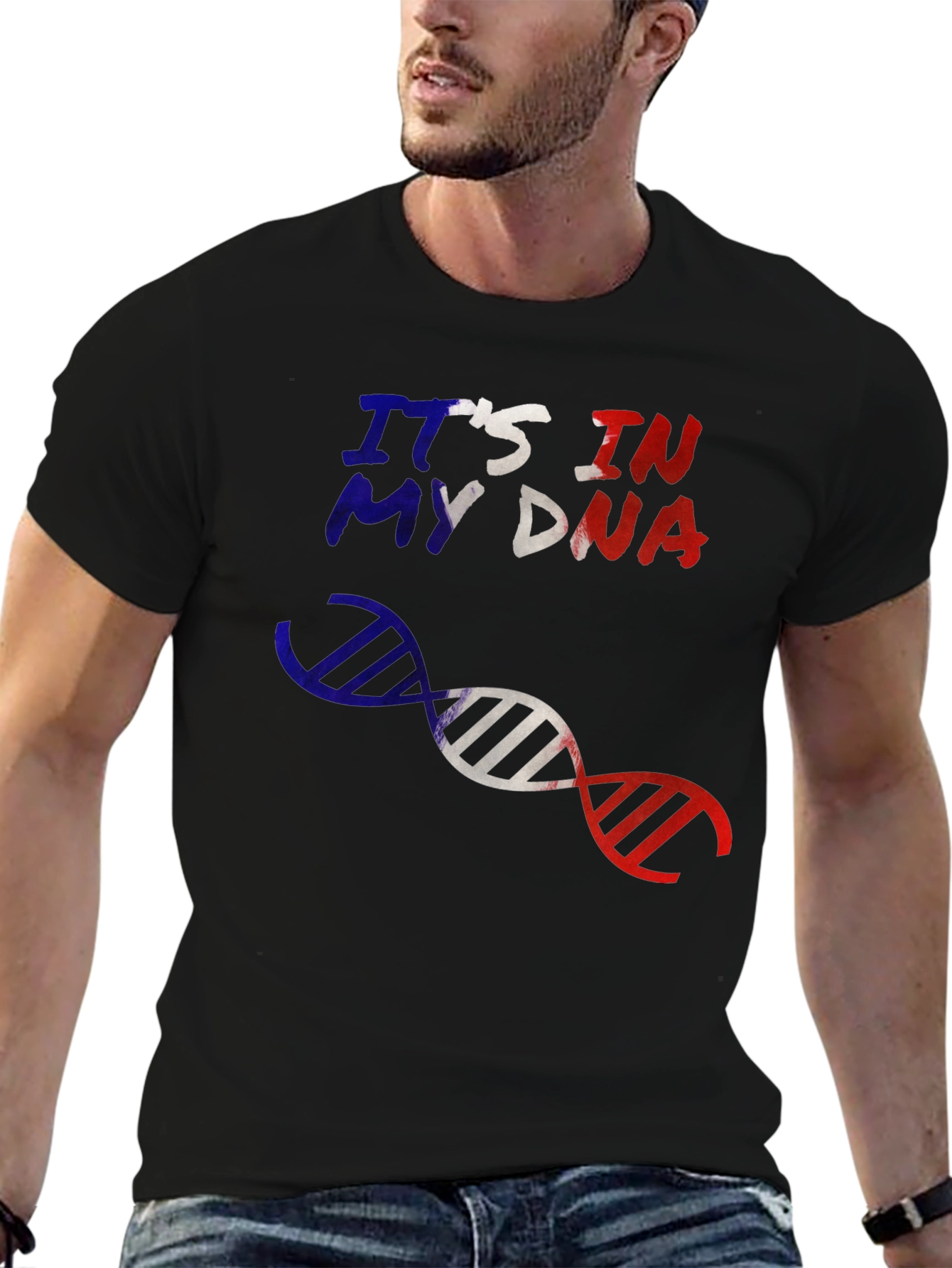 Patriotic DNA Graphic Tee - Show Your Roots!