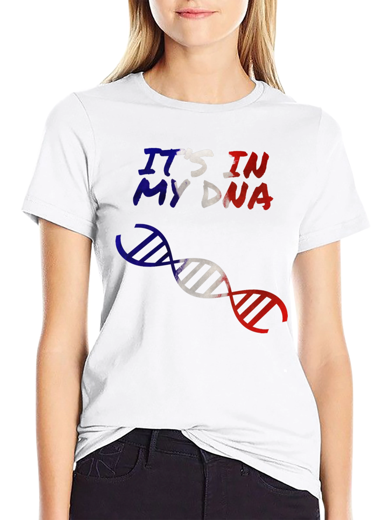Patriotic DNA Graphic Tee - Show Your Roots!