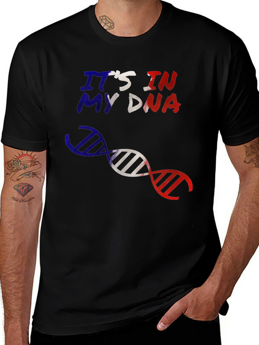Patriotic DNA Graphic Tee - Show Your Roots!