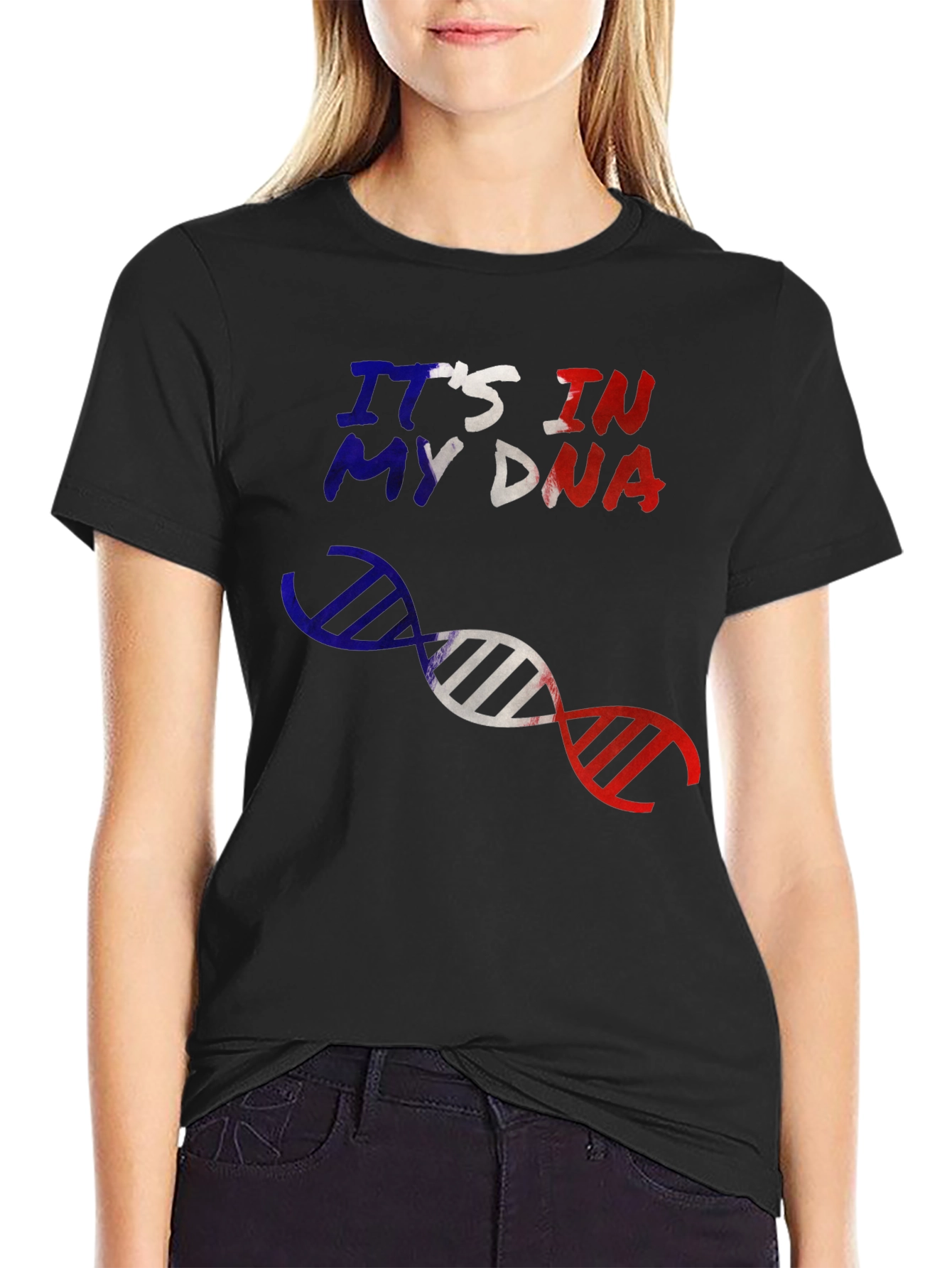 Patriotic DNA Graphic Tee - Show Your Roots!