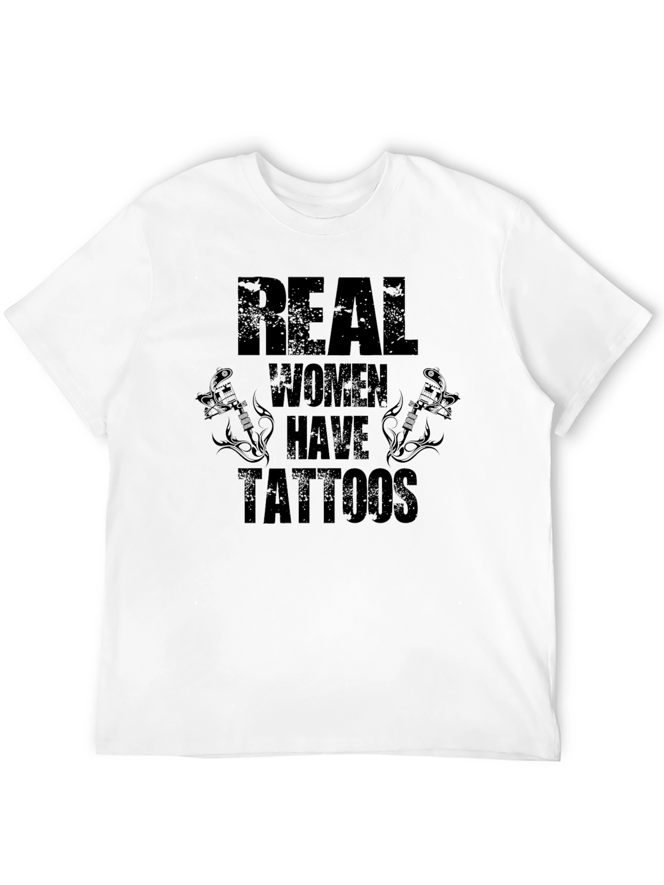 Real Women Have Tattoos Graphic Tee - Black