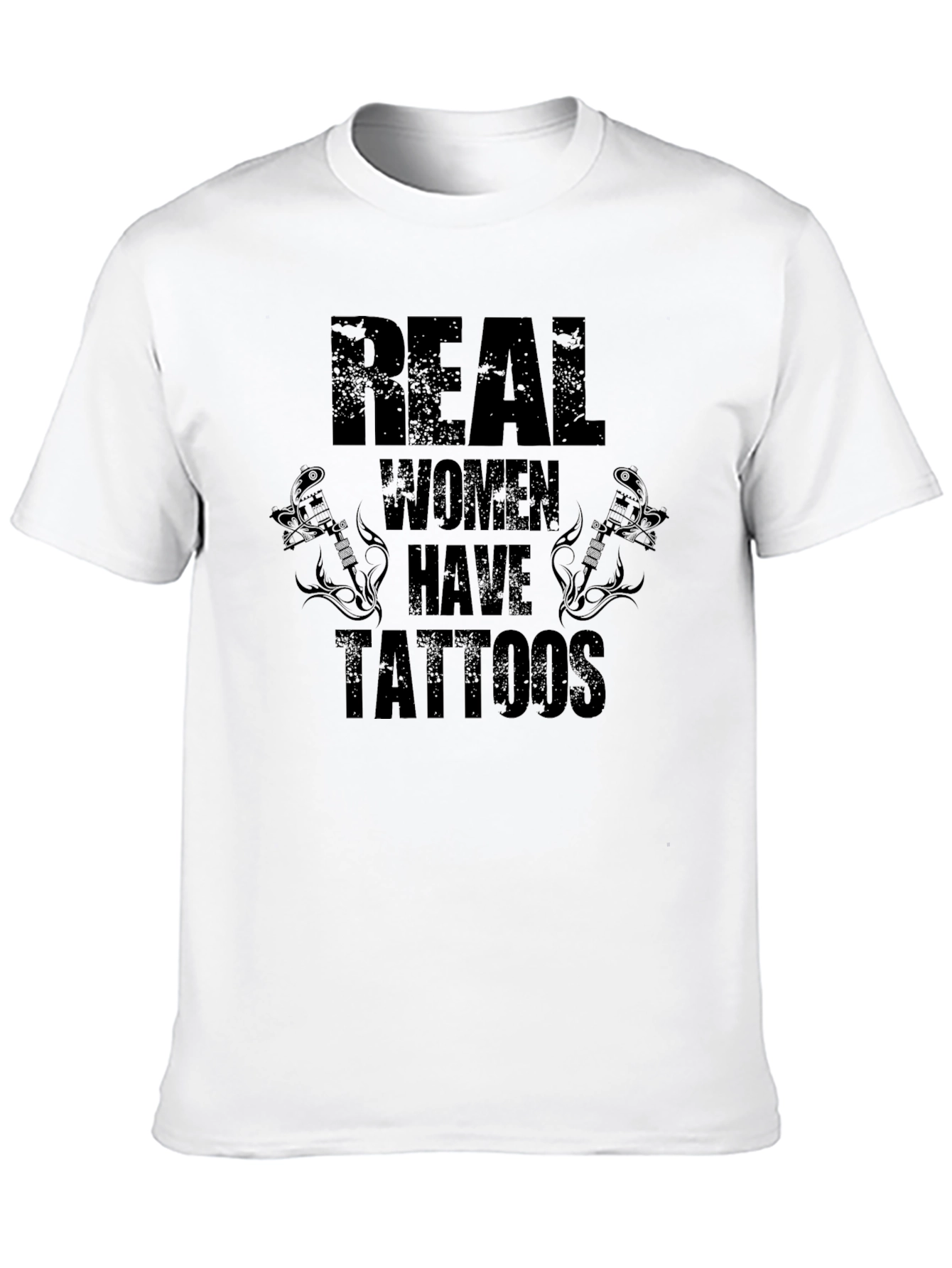 Real Women Have Tattoos Graphic Tee - Black
